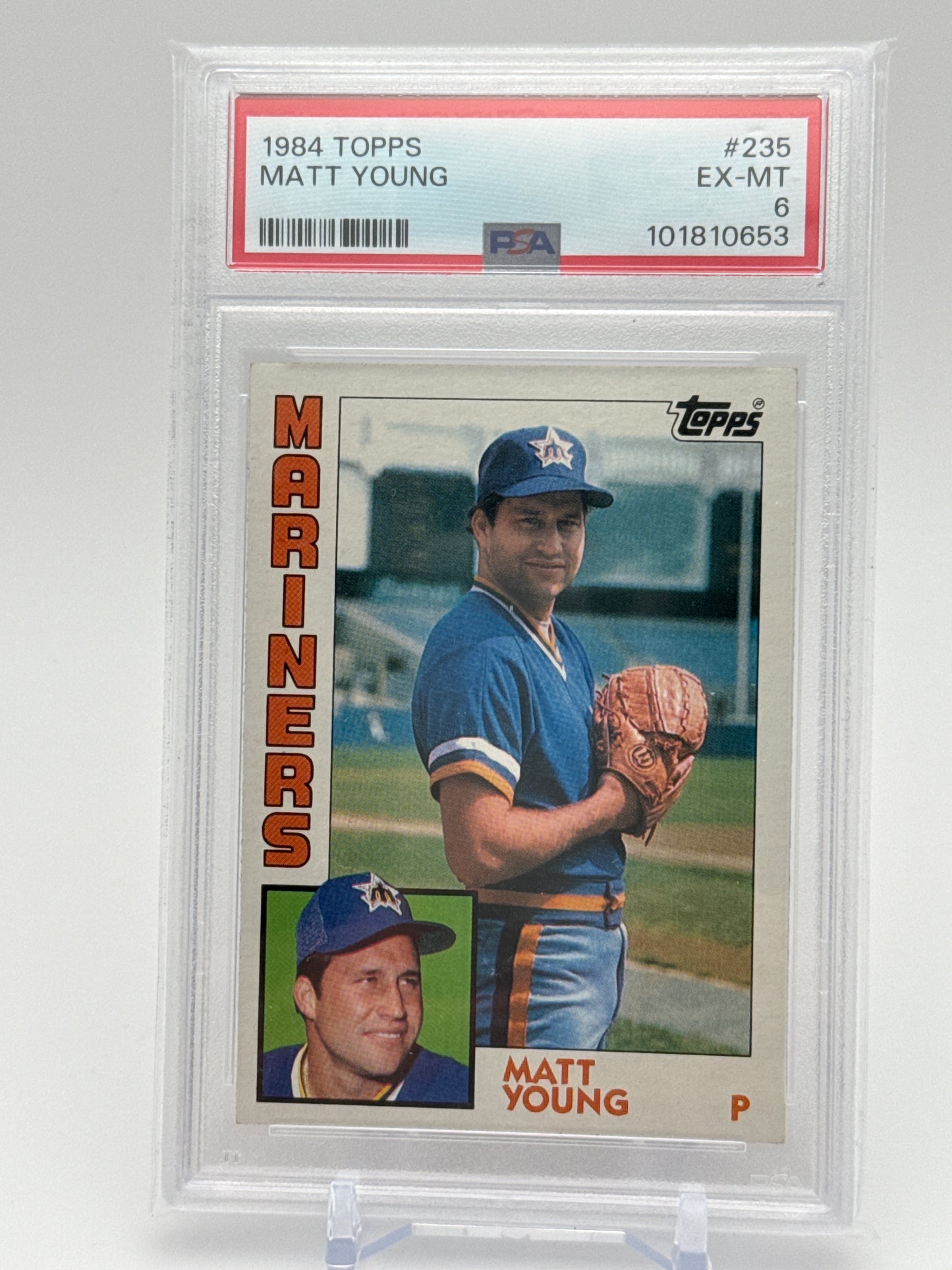 MATT YOUNG SEATTLE MARINERS 1984 TOPPS #235 PSA 6