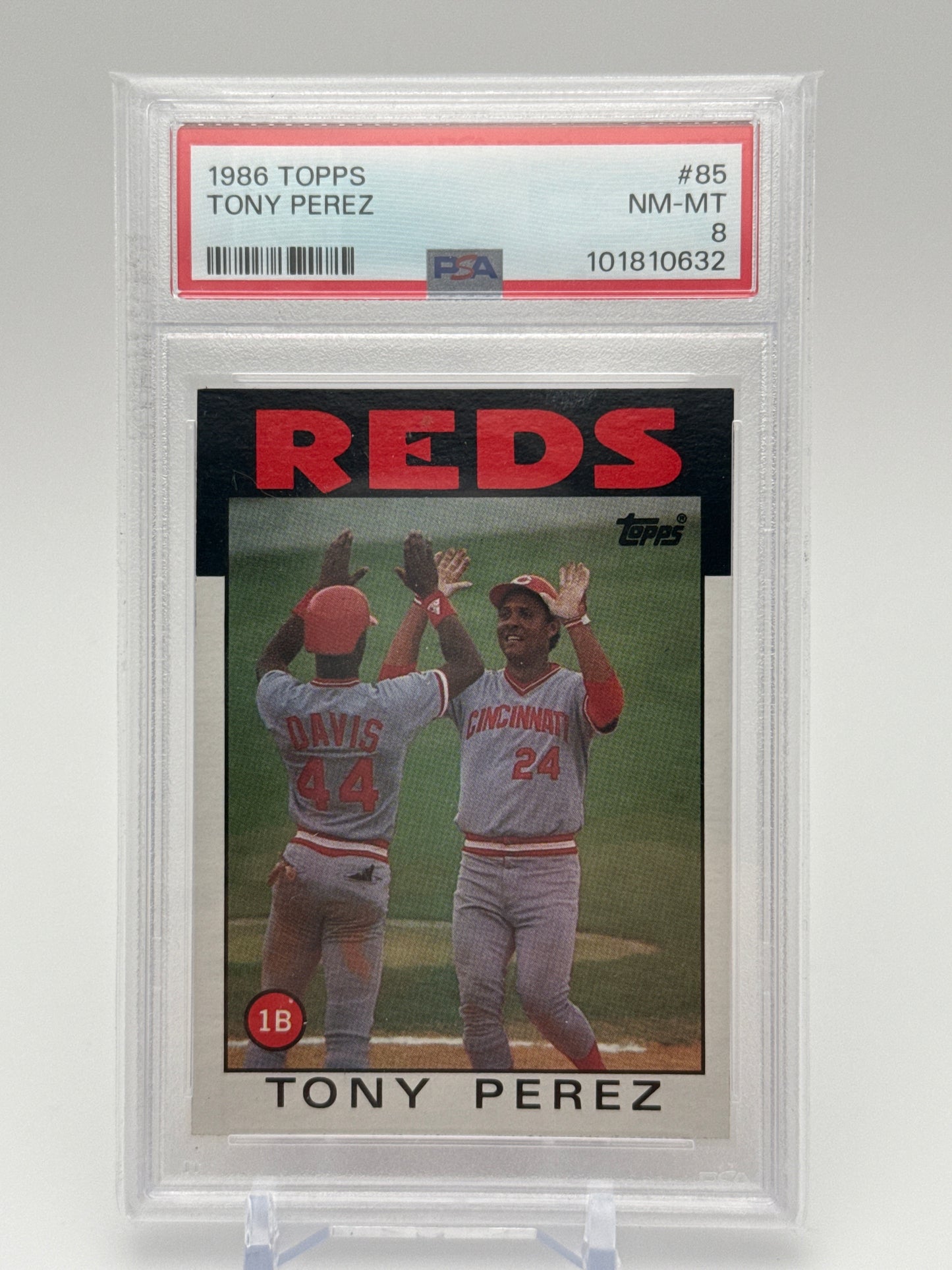 TONY PEREZ CINCINNATI REDS 1986 TOPPS #85 PSA 8