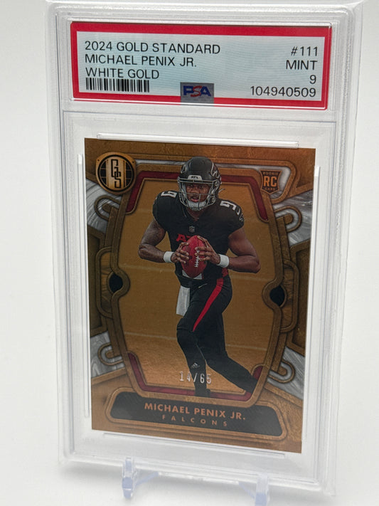 2024 Panini Gold Standard Collection - Michael Penix Jr. White Gold 14/65
