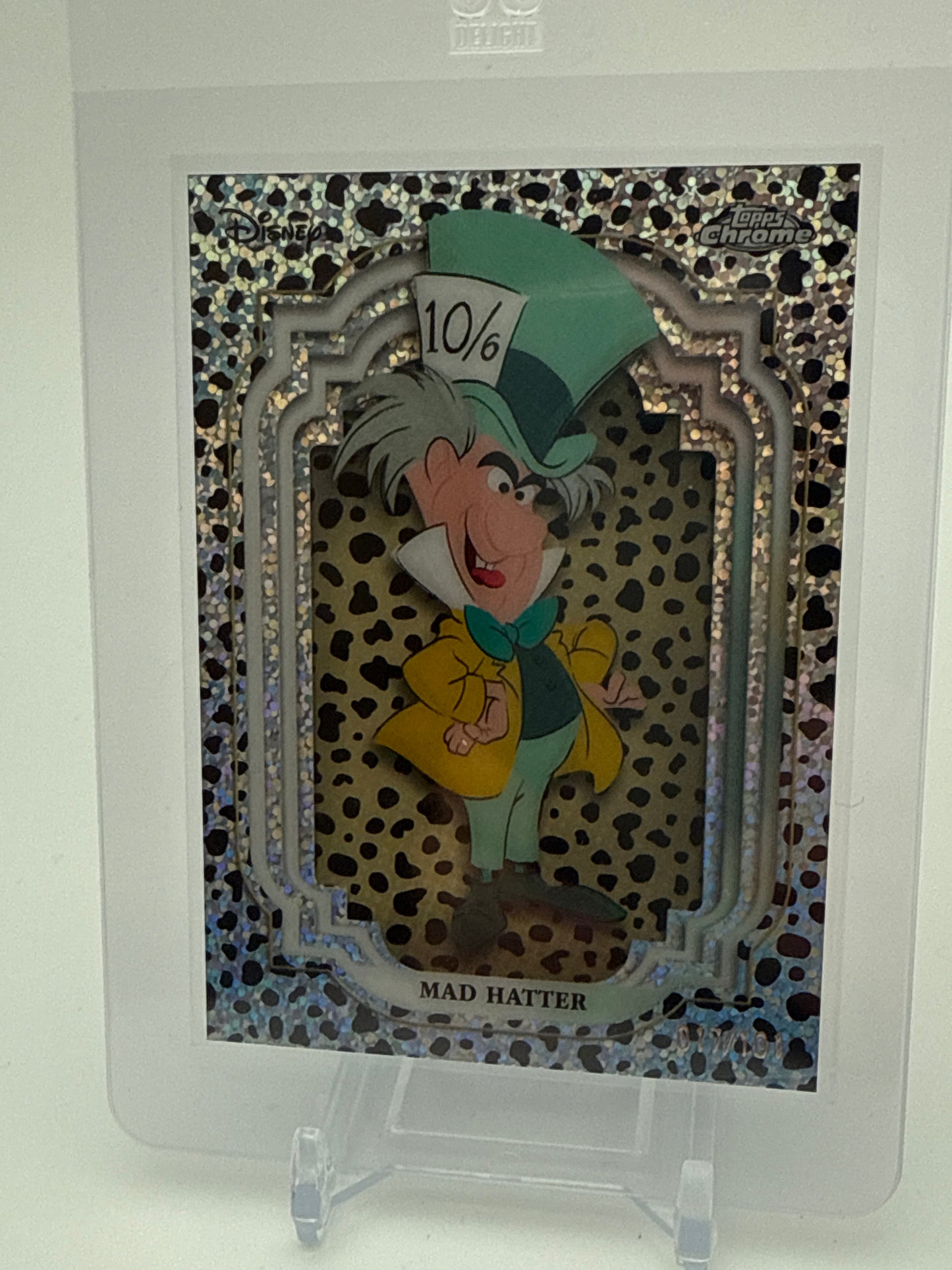 2024 Topps Chrome Disney - Mad Hatter Black and White Speckle 017/101