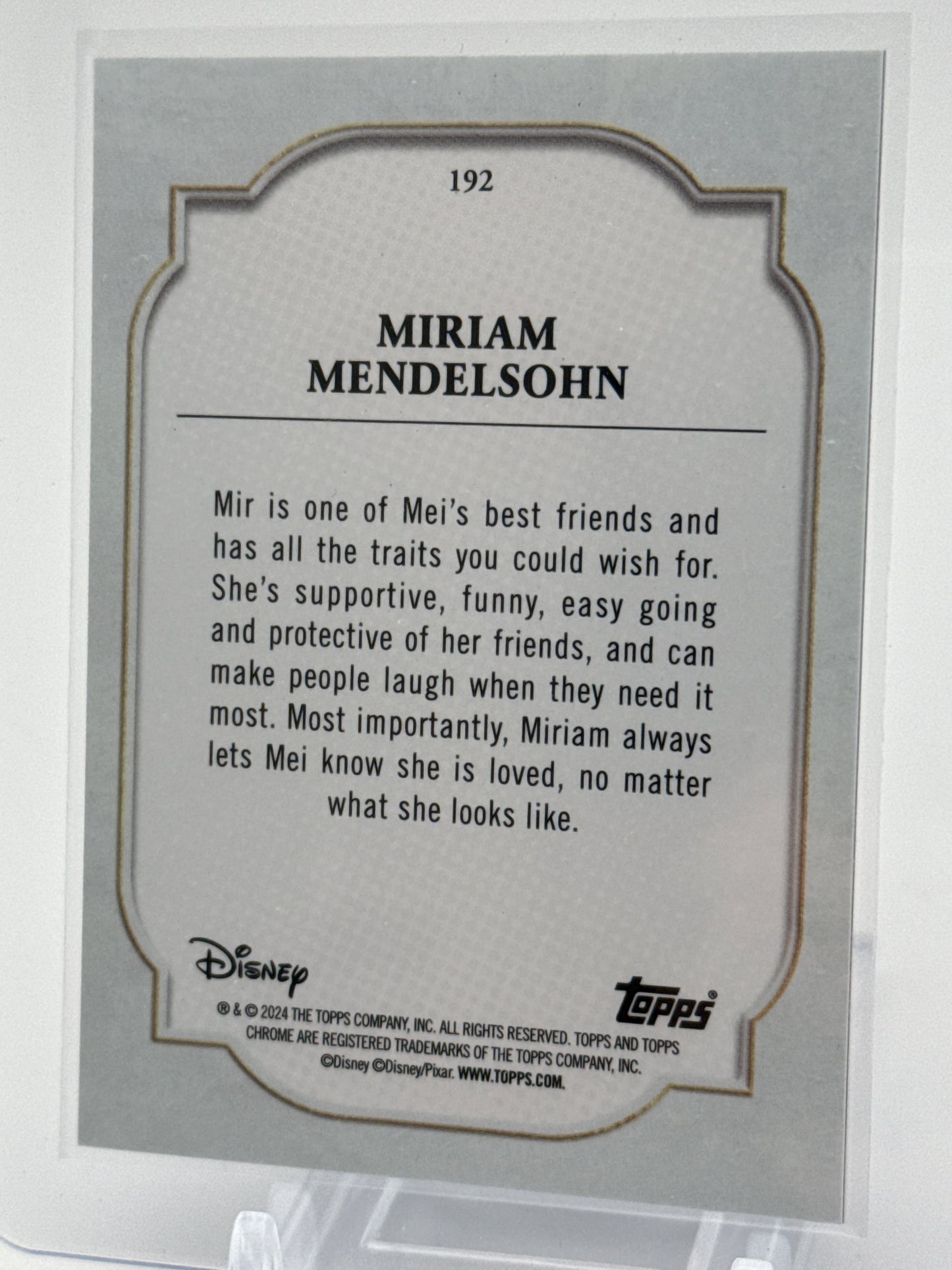 2024 Topps Chrome Disney - Miriam Mendelsohn Purple and Green Pulsar 061/150