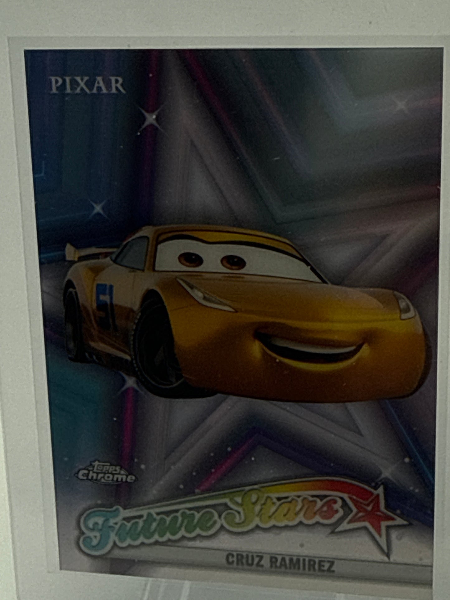 2024 Topps Chrome Disney - Lightning McQueen, Chick, Hicks, Cal Weathers, Miles Axlerod, and Cruz Ramirez