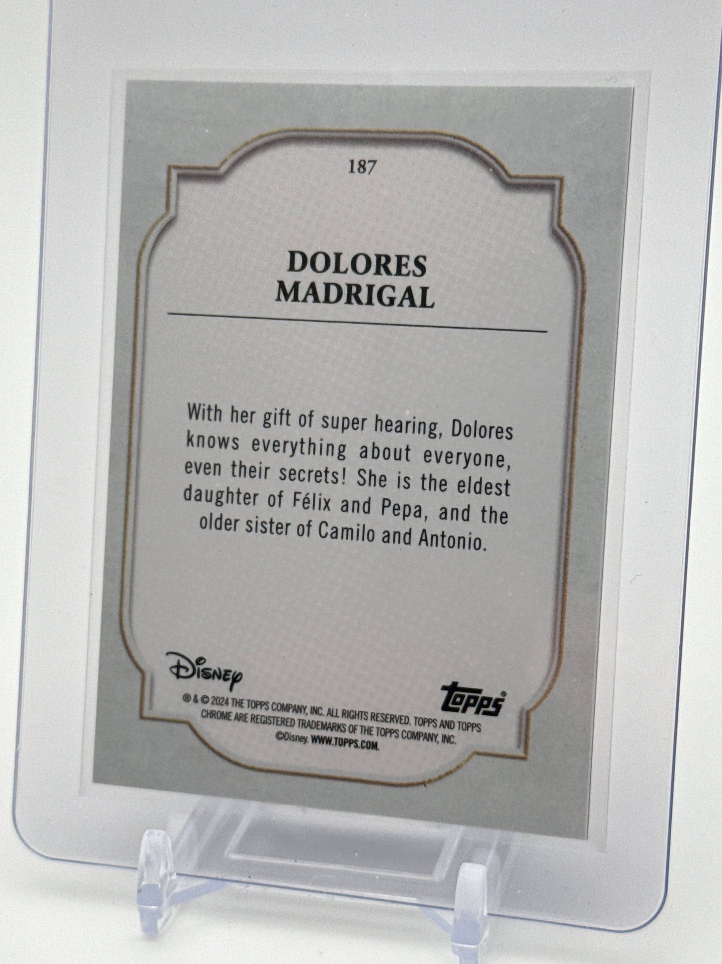 2024 Topps Chrome Disney - Dolores Madrigal Purple and Green Pulsar 144/150