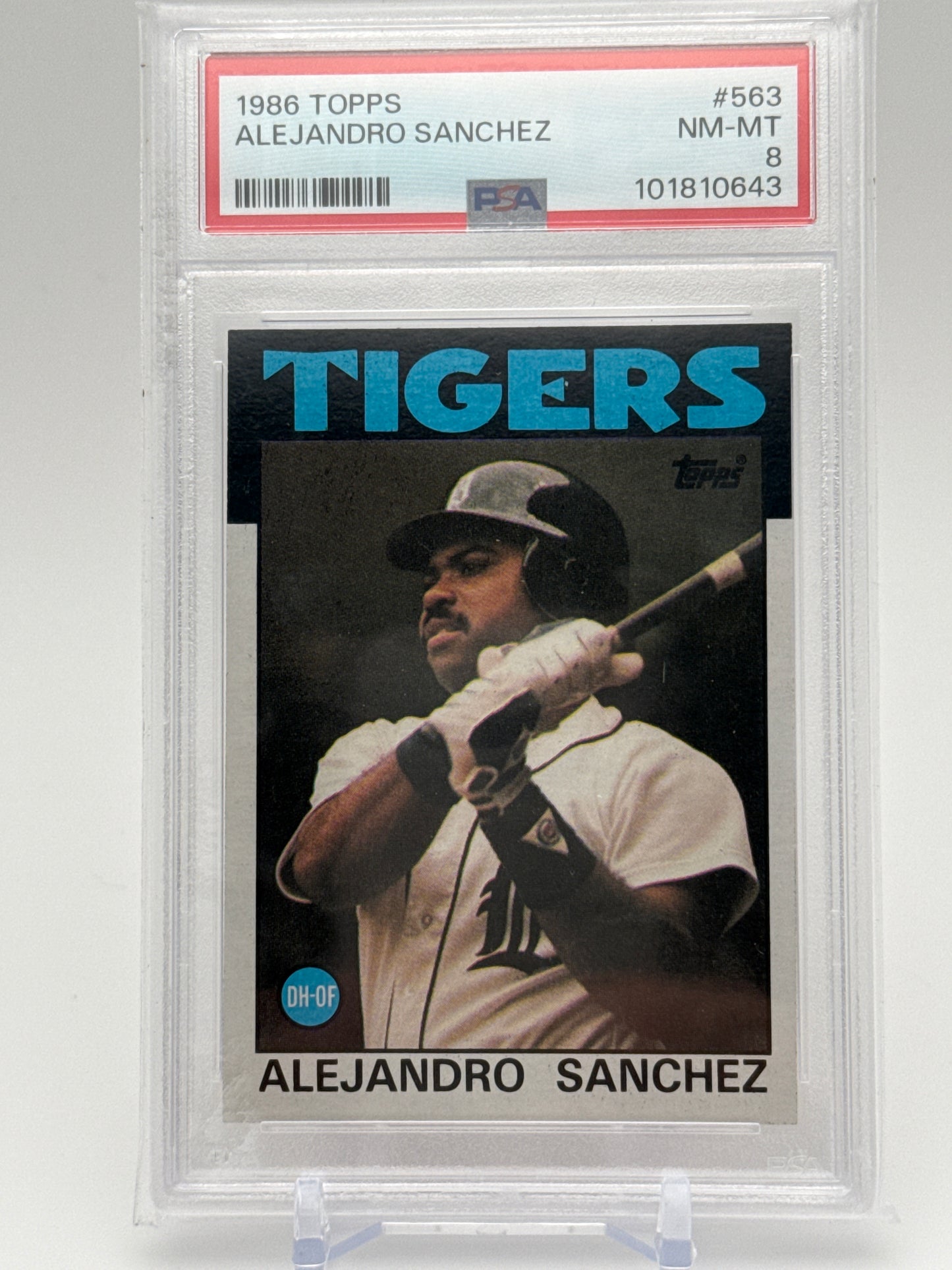 ALEJANDRO SANCHEZ DETRIOT TIGERS 1986 TOPPS #563 PSA 8