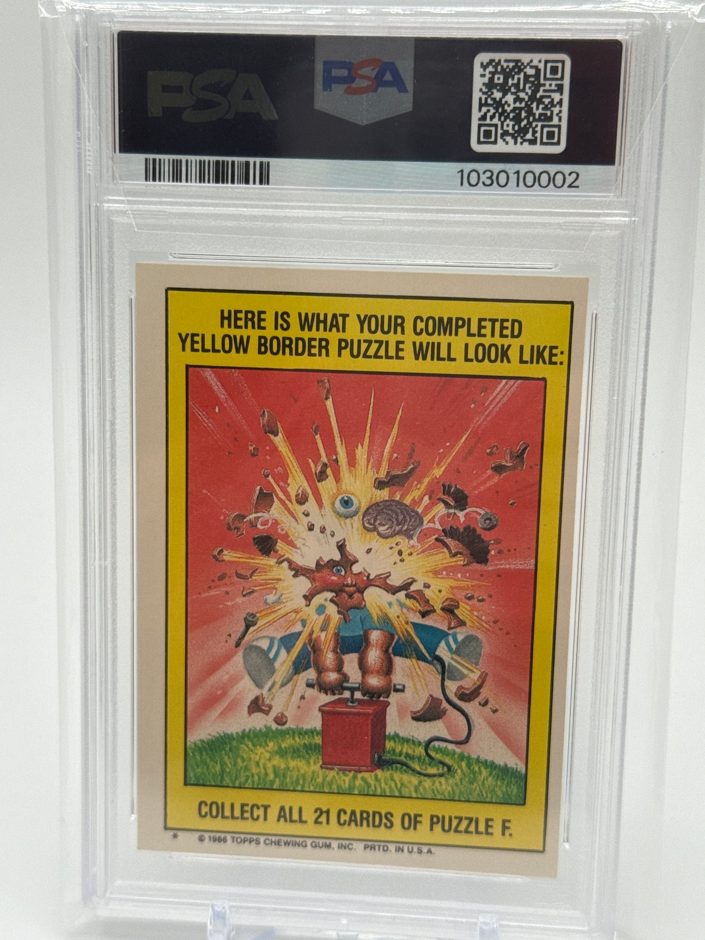 CLEAN MAUREEN - GARBAGE PAIL KIDS STICKERS #242a 1986 SERIES 6 PSA 8