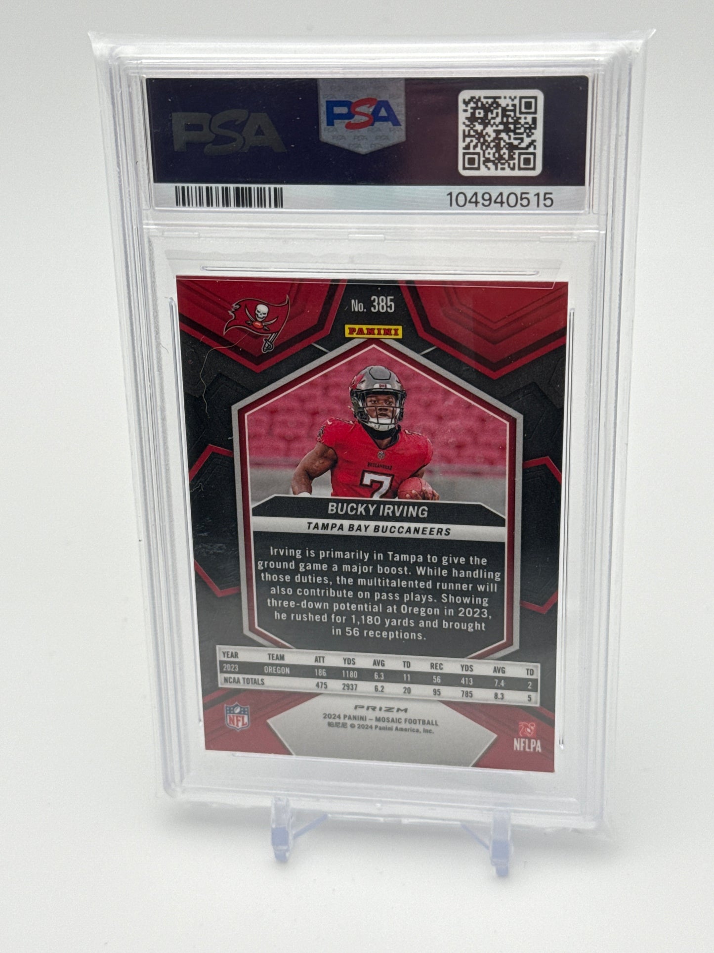 2024 Panini Mosaic Collection - Bucky Irving Silver Prizm