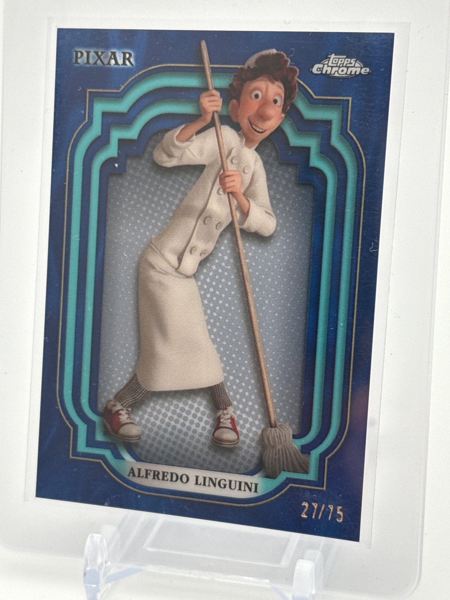 2024 Topps Chrome Disney - Alfredo Linguini Dark and Light Blue Lava 27/75