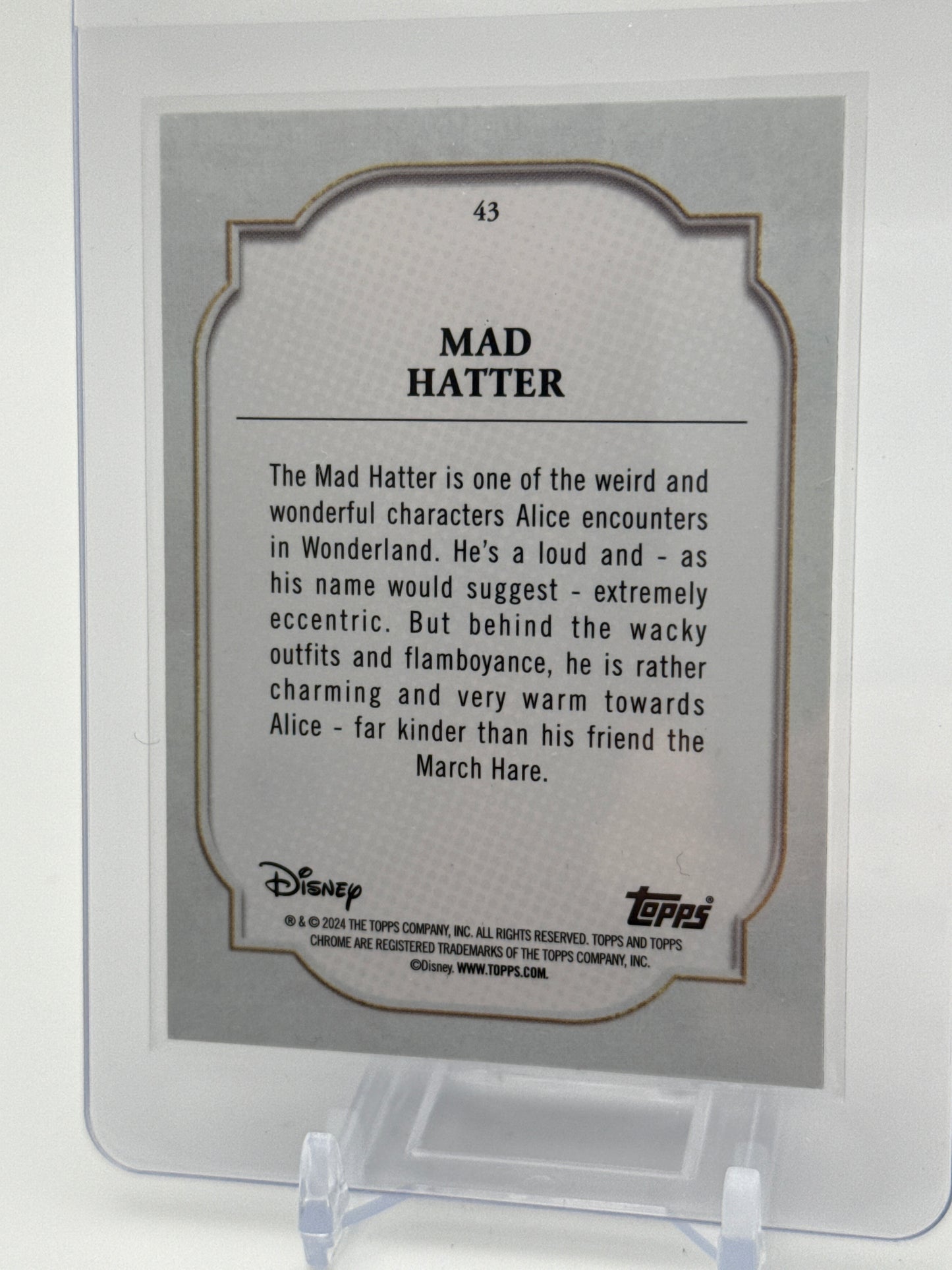2024 Topps Chrome Disney - Mad Hatter Black and White Speckle 017/101