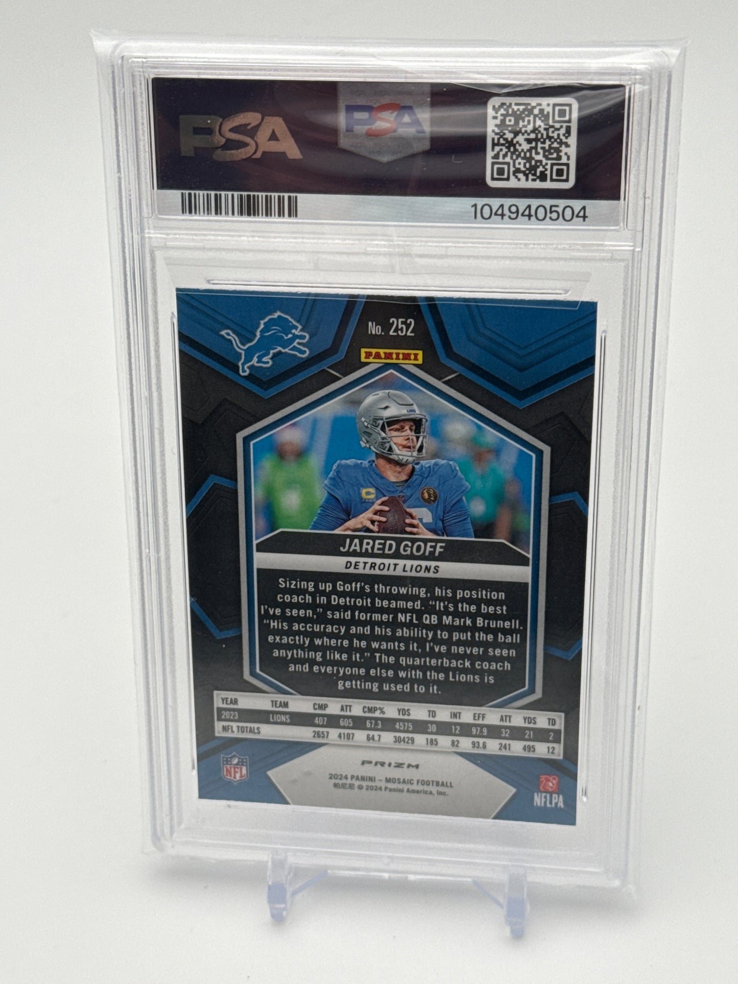 2024 Panini Mosaic Collection - Jared Goff National Pride Red Mosaic Prizm