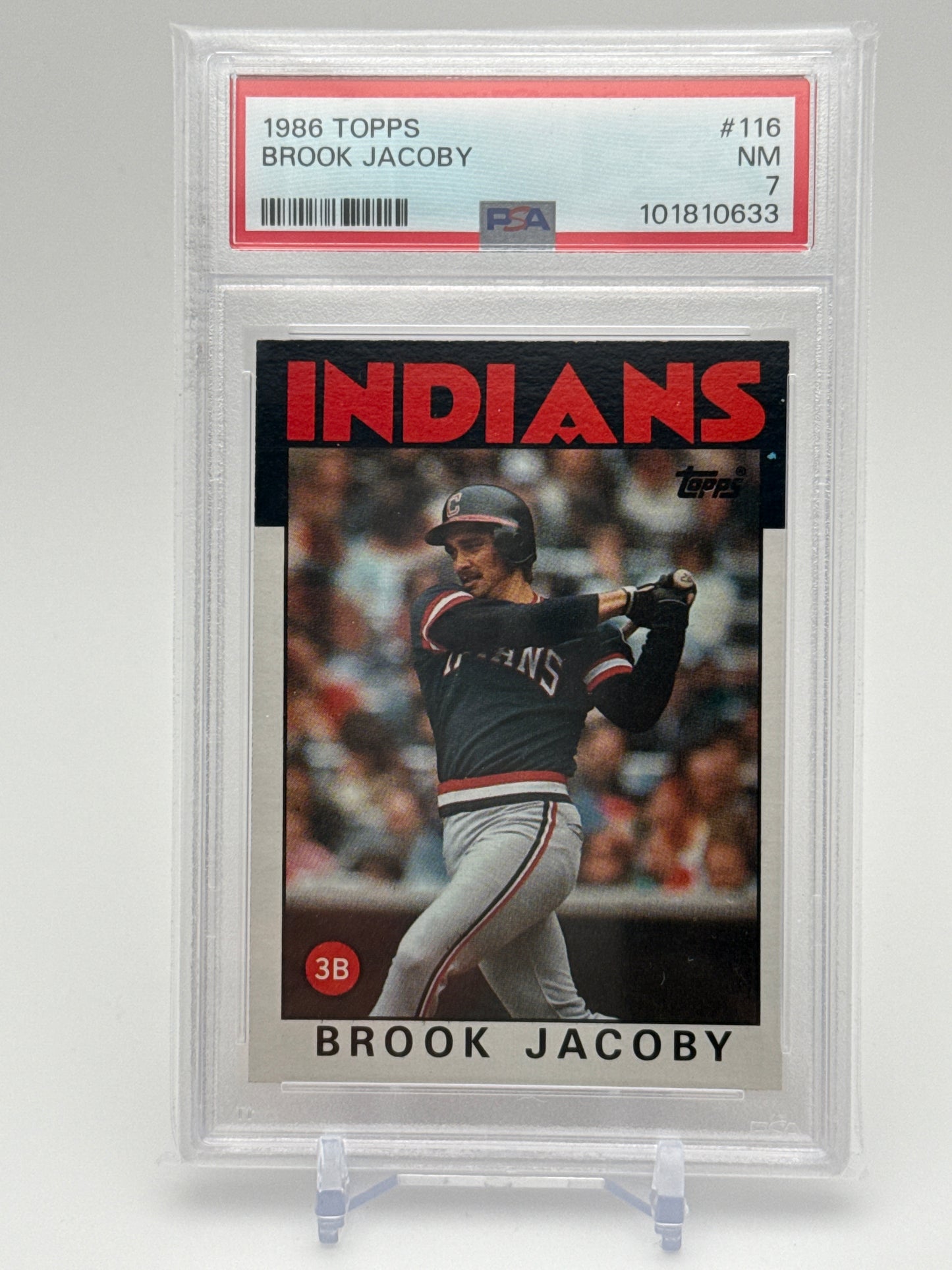 BROOK JACOBY CLEAVELAND INDIANS 1986 TOPPS #116 PSA 7