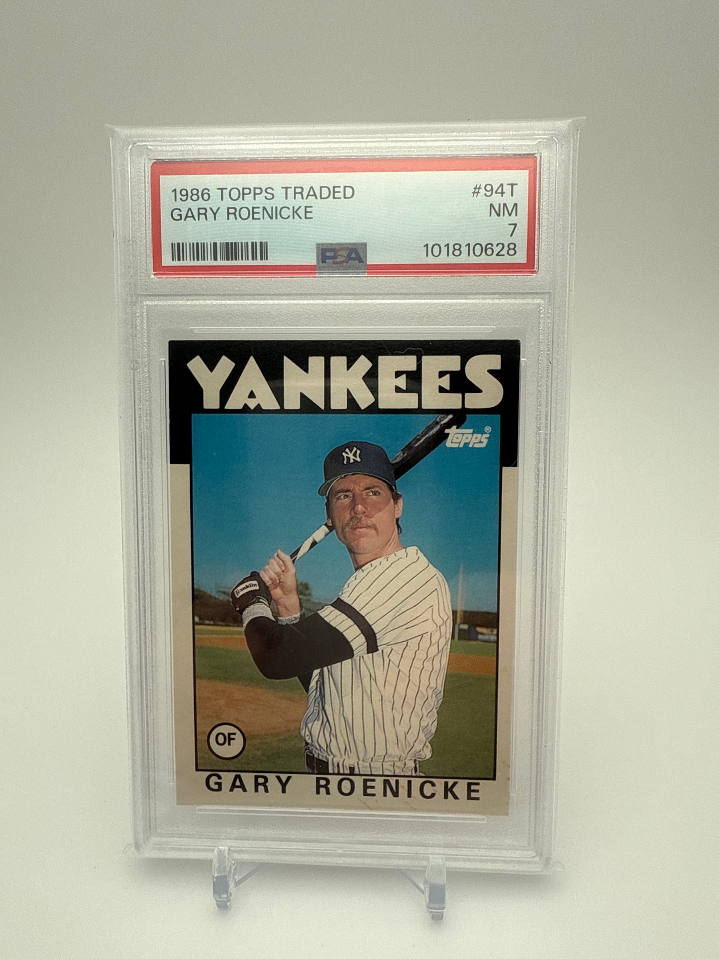 GARY ROENICKE NEW YORK YANKEES 1986 TOPPS #94T PSA 7