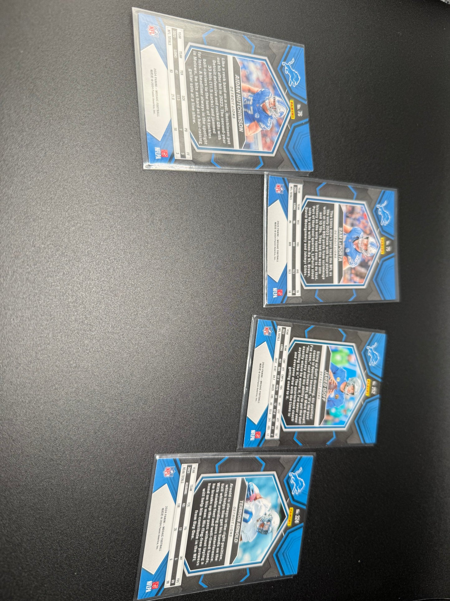 2024 Panini Mosaic Collection -DETROIT LIONS Cards - SOLD AS A SET