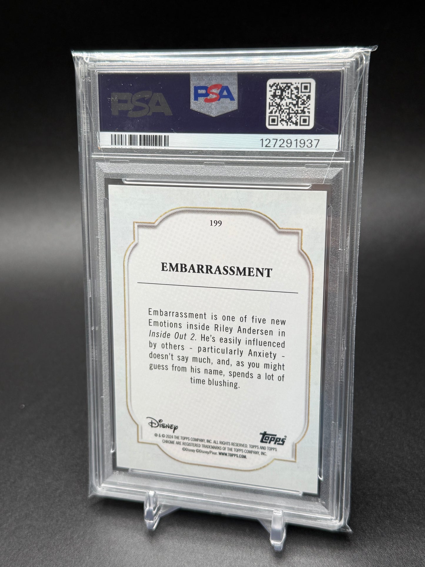 2024 Topps Chrome Disney - Embarrassment Purple & Green Pulsar 086/150 PSA 9