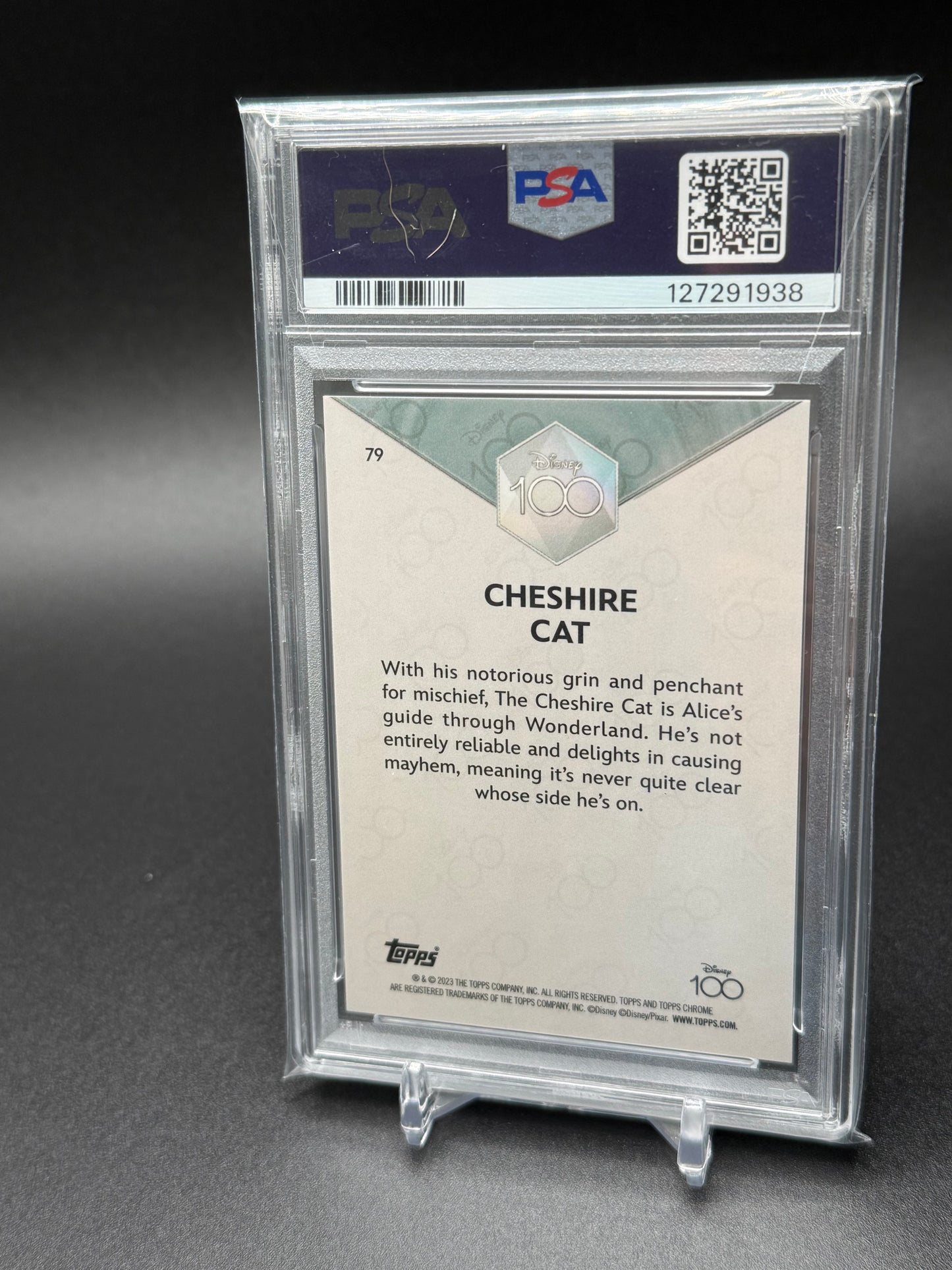 2023 Disney 100 Chrome -Cheshire Cat #79 Pink 249/399 PSA 10