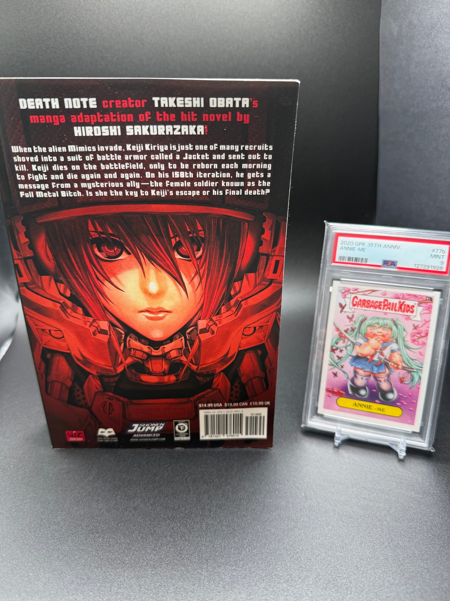 2020 Garbage Pail Kids 35th Anniversary Annie-Mae #77b & All You Need is Kill Anime Book