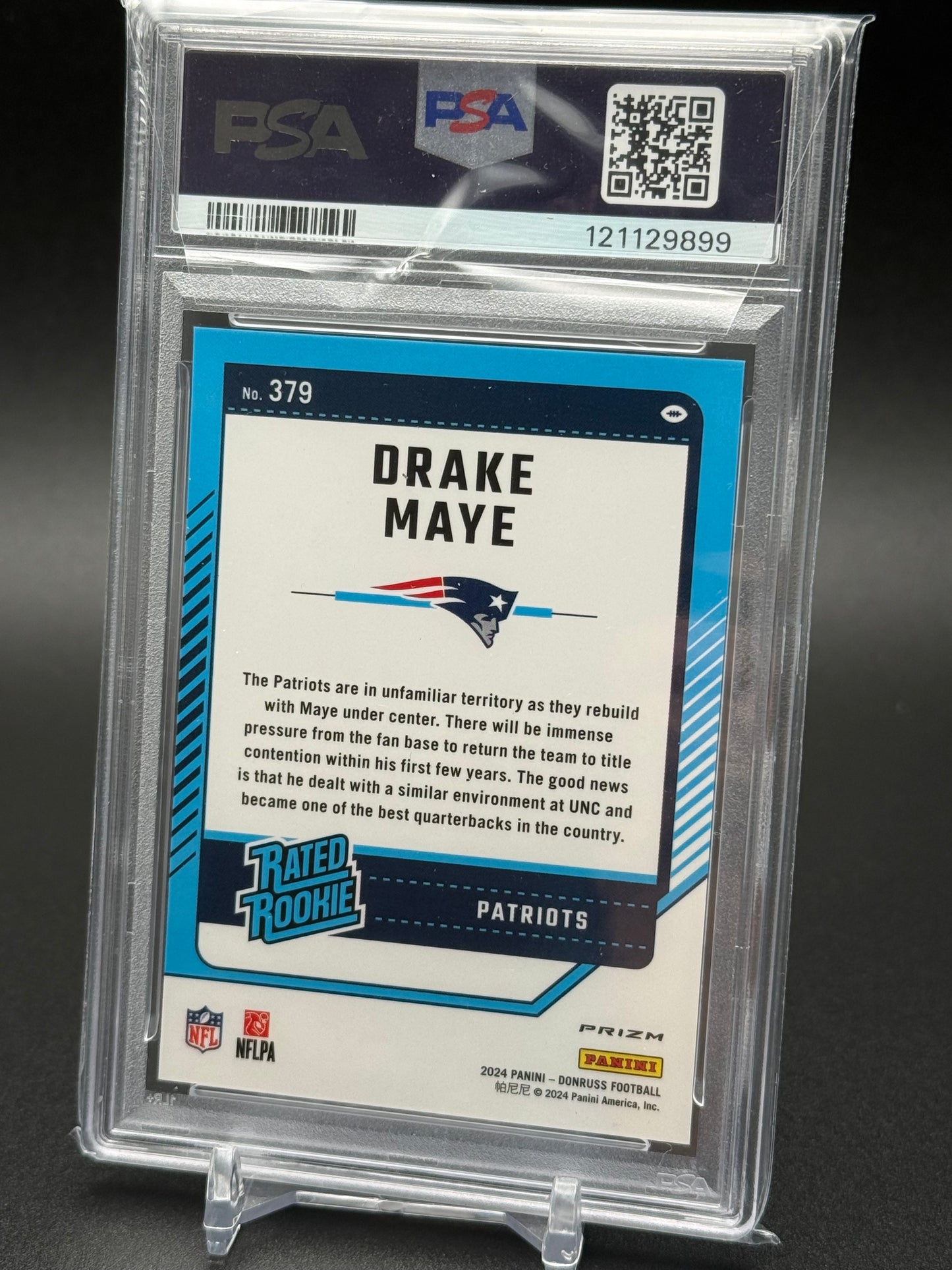 2024 Panini Donruss Optic - Drake Maye #379 Green Velocity Prizm RC