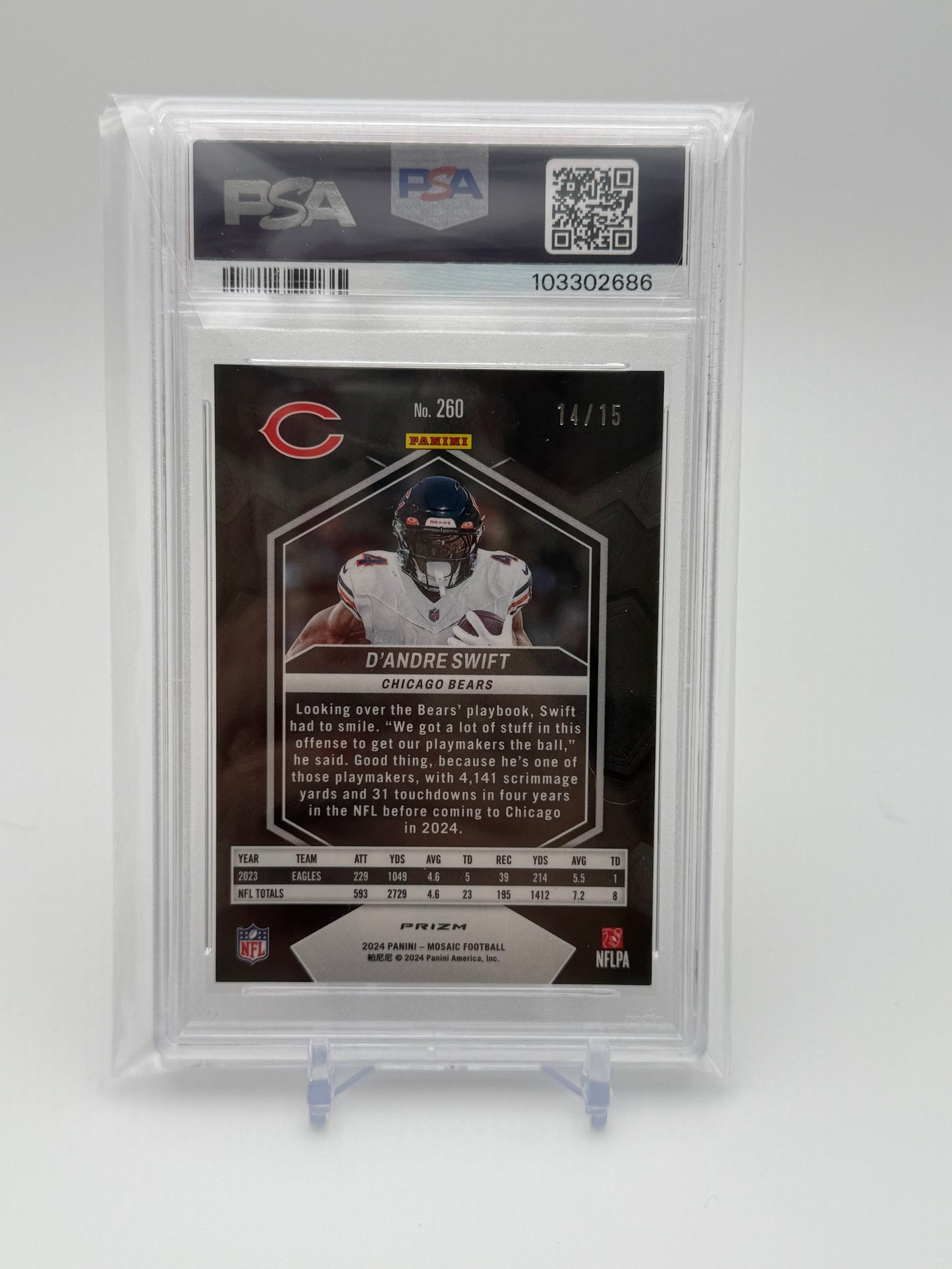 2024 Panini Mosaic Collection - D'Andre Swift National Pride Tessellation 14/15