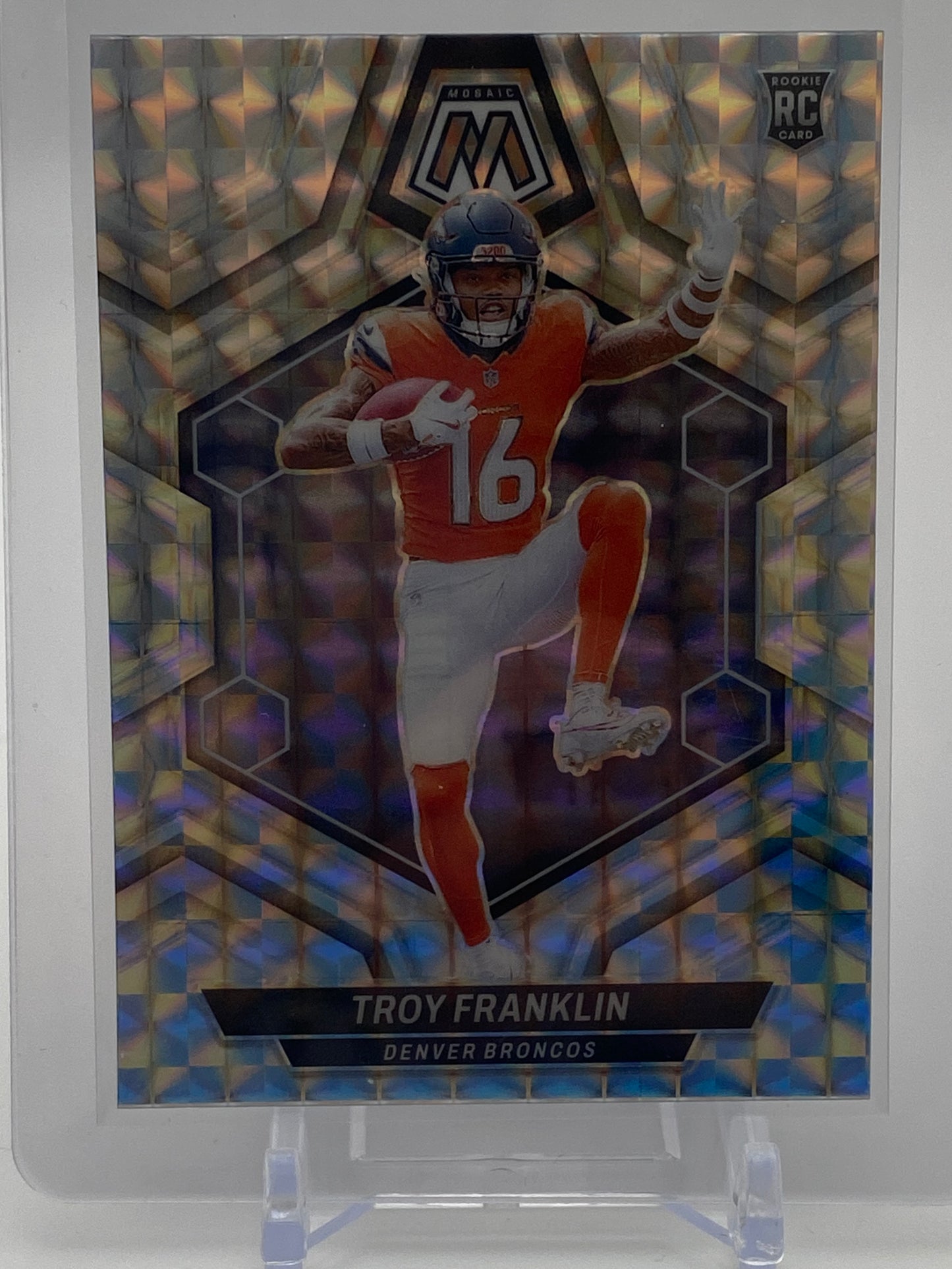 Troy Franklin 2024 #378 Mosaic Prism Parallel- 2024 Panini Mosaic Collection