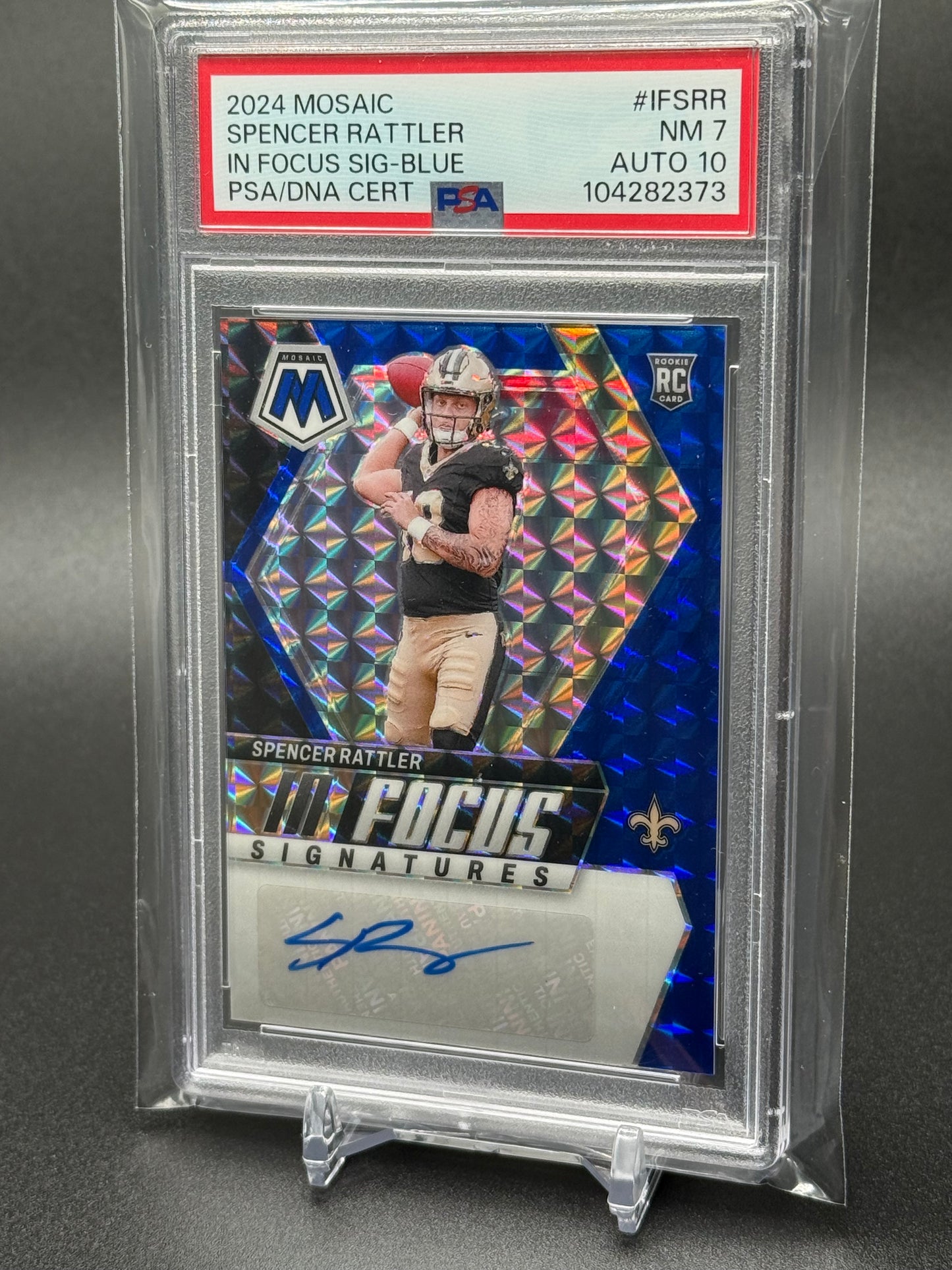2024 Panini Mosaic Collection - Spencer Rattler Auto Blue Mosaic In Focus 30/99!