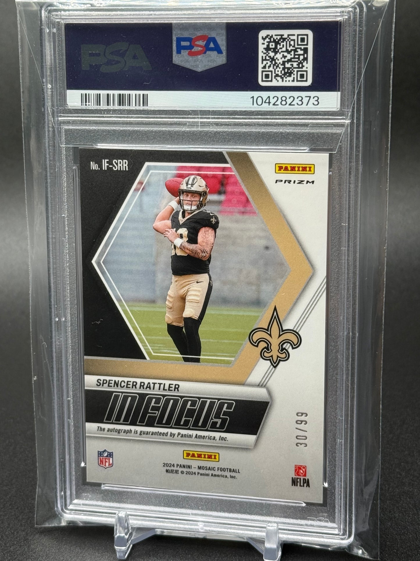 2024 Panini Mosaic Collection - Spencer Rattler Auto Blue Mosaic In Focus 30/99!