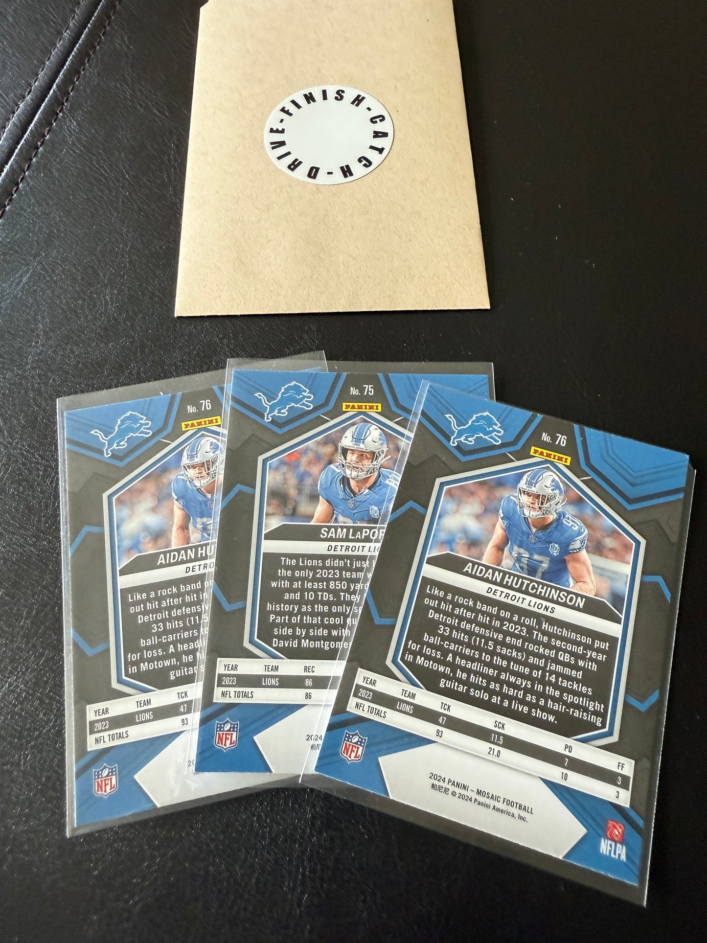 2024 Panini Mosaic Collection -DETROIT LIONS Team Cards