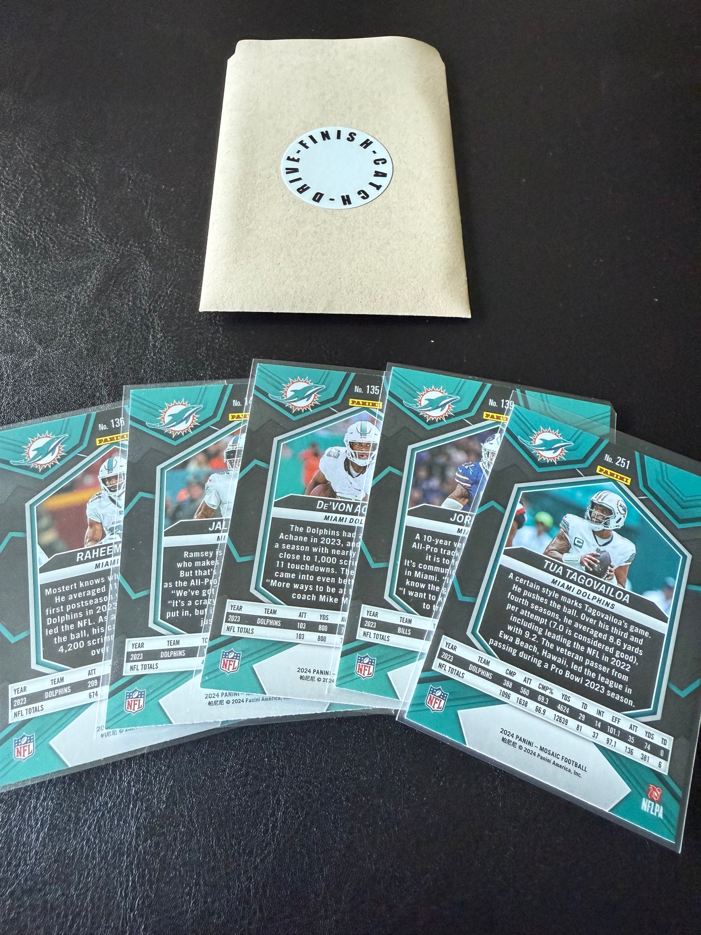2024 Panini Mosaic Collection -MIAMI DOLPHINS Team Cards