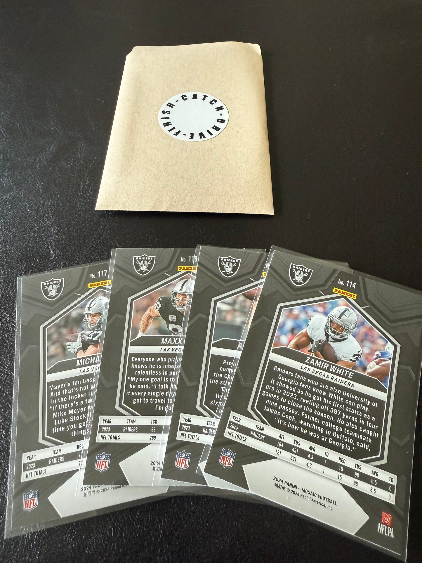 2024 Panini Mosaic Collection -LAS VEGAS RAIDERS Team Cards