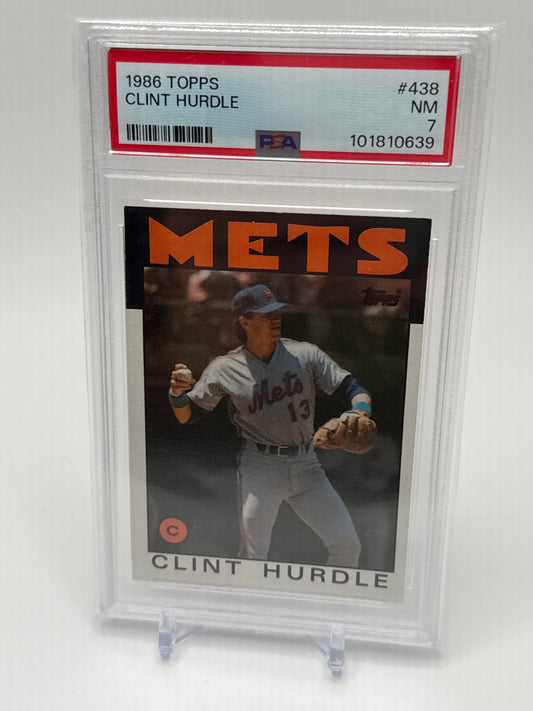 CLINT HURDLE NEW YORK METS 1986 TOPPS #438 PSA 7