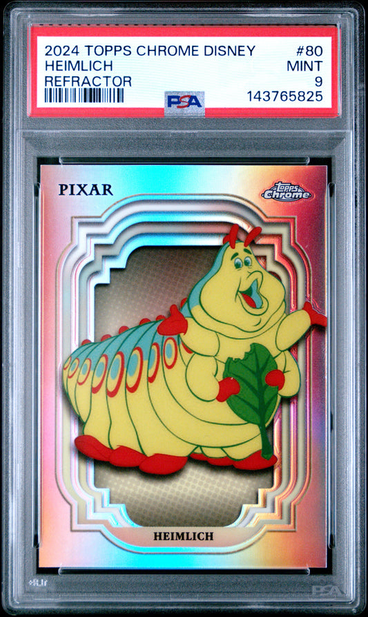 2024 TOPPS CHROME DISNEY 80 HEIMLICH REFRACTOR PSA 9!