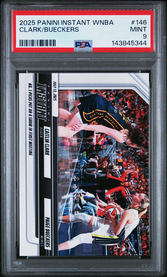 2025 Panini Instant #146 Caitlin Clark/Paige Bueckers Rookie RC PSA 9