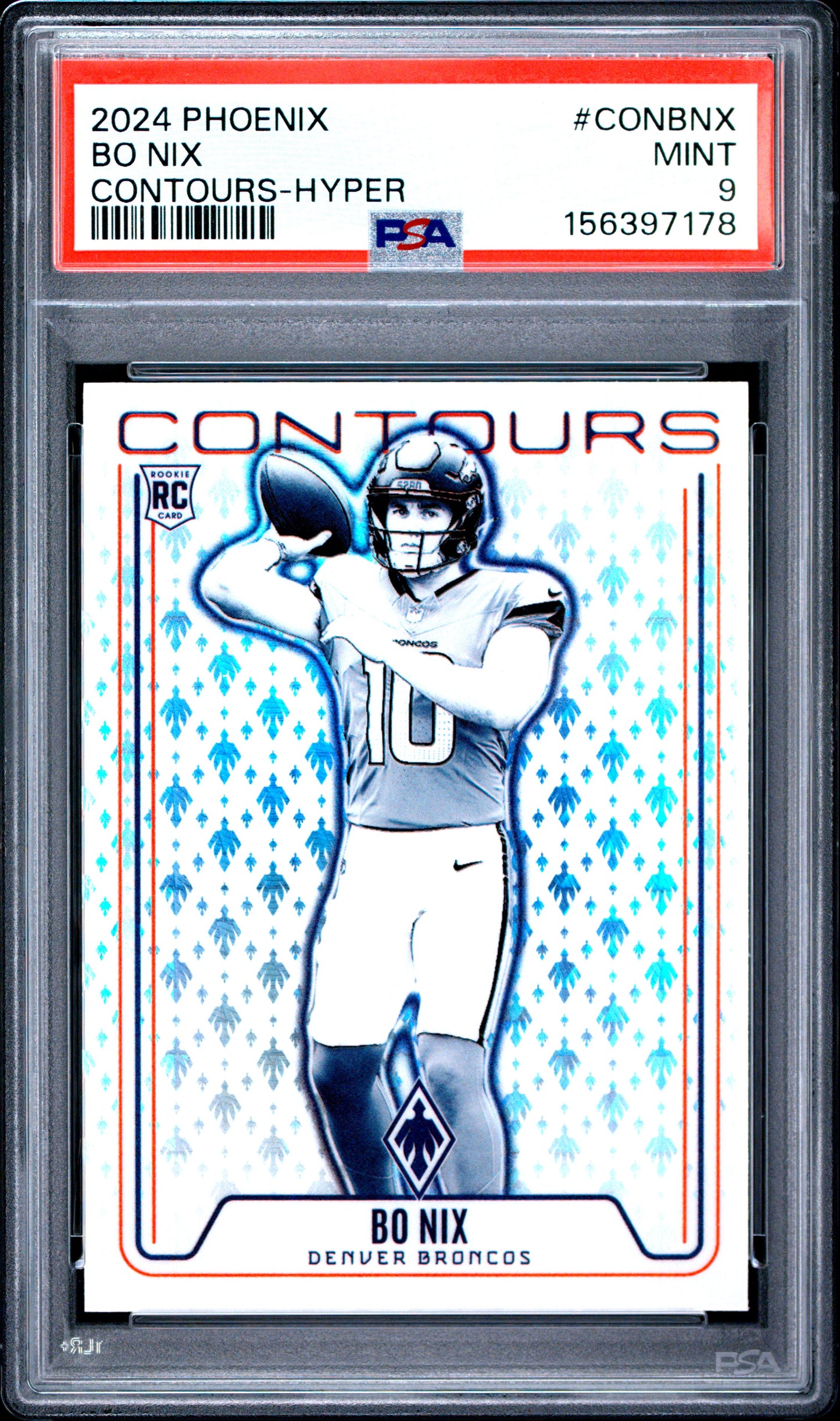 2024 PHOENIX CONTOURS HYPER BO NIX ROOKIE #CON-BNX BRONCOS PSA 9!