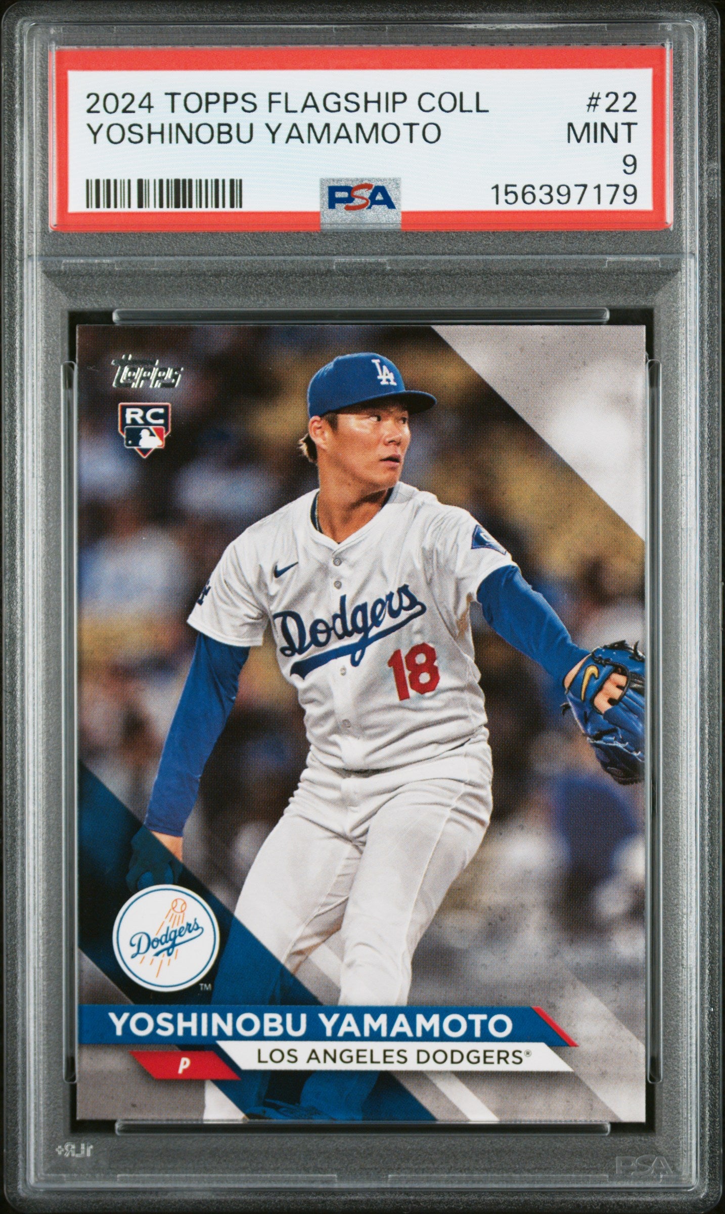 2024 Topps Flagship Collection Yoshinobu Yamamoto Rookie Card (RC) #22 - PSA 9!!