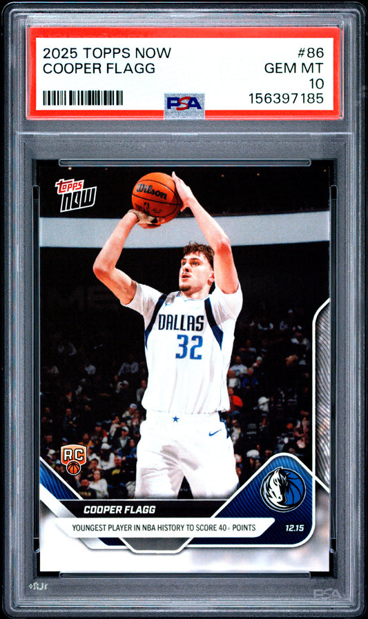 2025 Topps Now #86 Cooper Flagg Rookie Card - PSA 10!💎