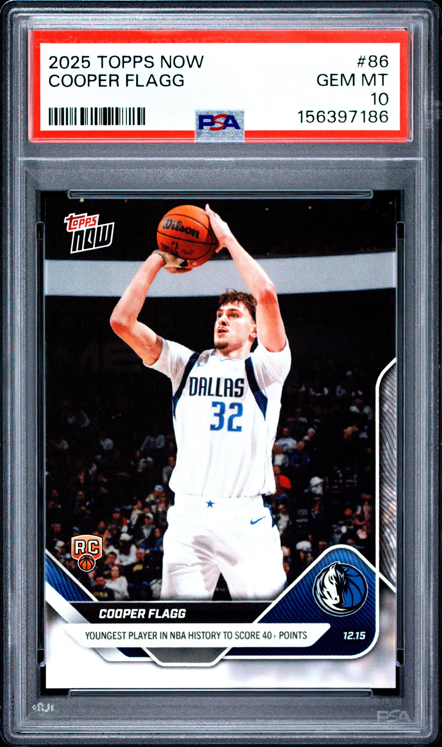 2025 Topps Now #86 Cooper Flagg Rookie Card - PSA 10!💎