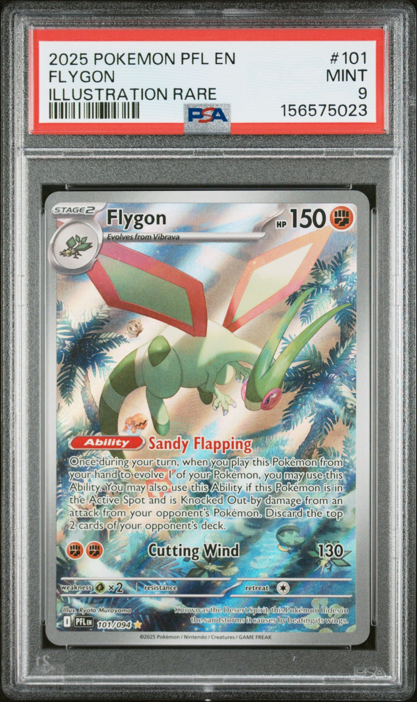 2025 POKEMON PFL EN-PHANTASMAL FLAMES 101 FLYGON ILLUSTRATION RARE