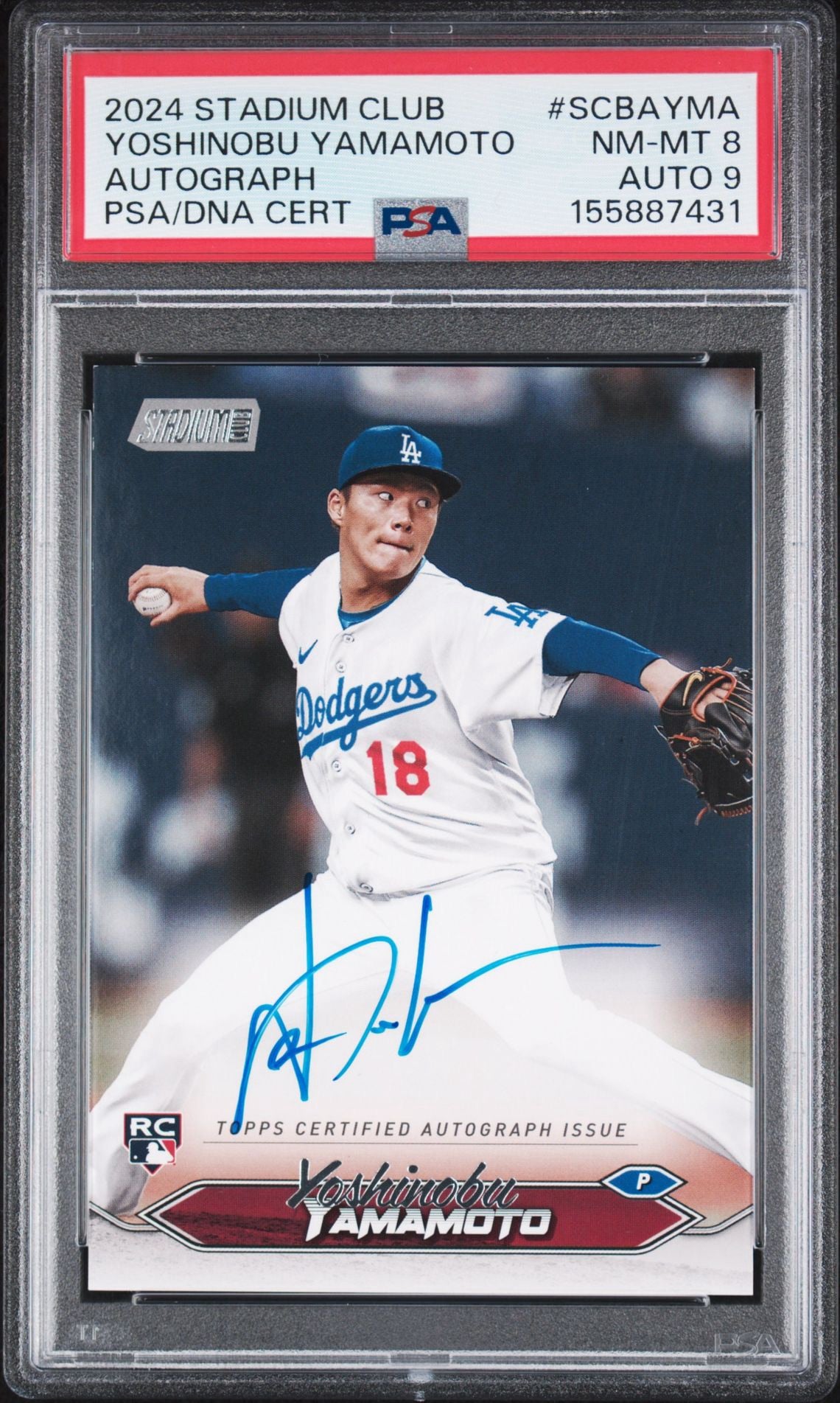 2024 Topps Stadium Club - Autographs Yoshinobu Yamamoto #SCBA-YMA (AU, RC)