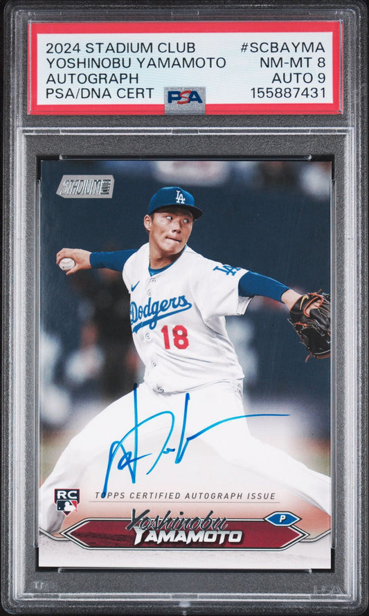 2024 Topps Stadium Club - Autographs Yoshinobu Yamamoto #SCBA-YMA (AU, RC)