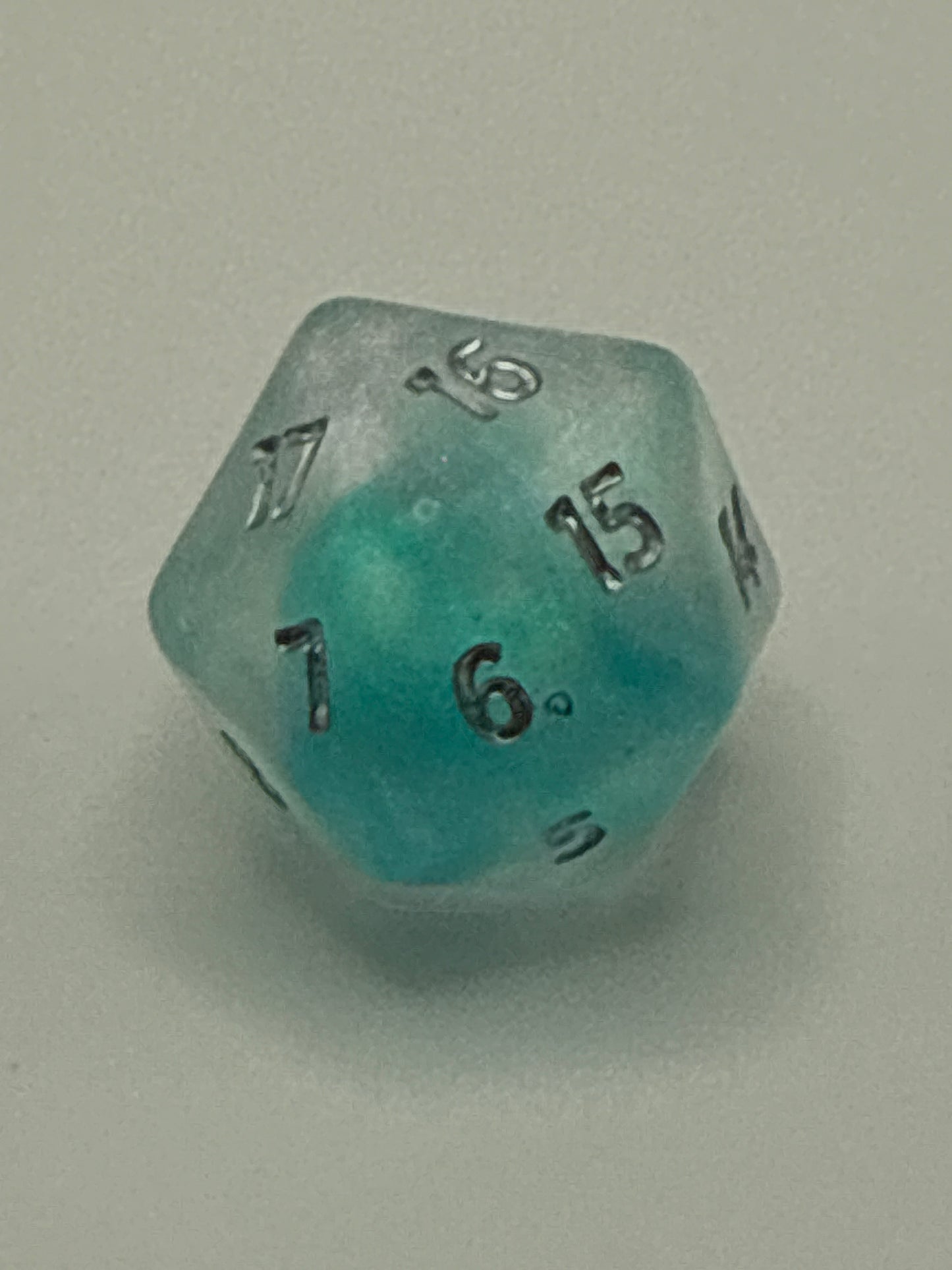 Spin down Life Die Counter Ice Blue Dice -Magic The Gathering Tarkir Dragonstorm