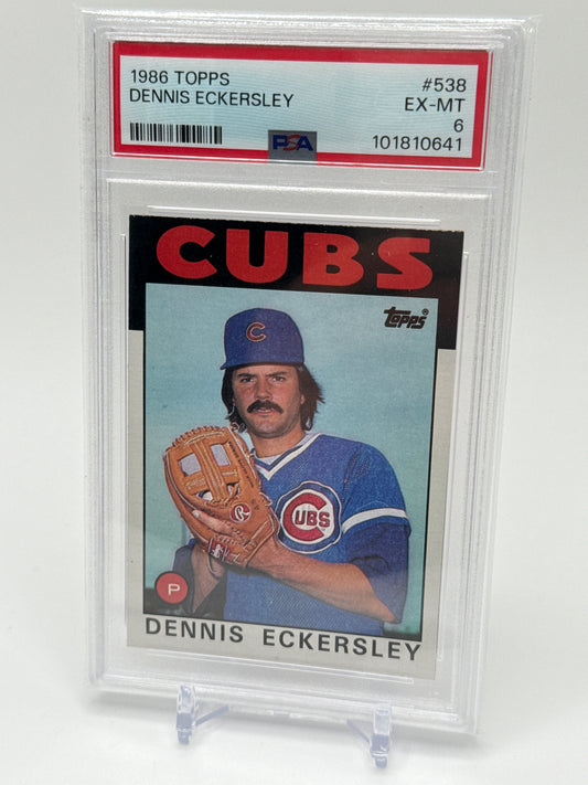 DENNIS ECKERSLEY CHICAGO CUBS 1986 TOPPS #538 PSA 6