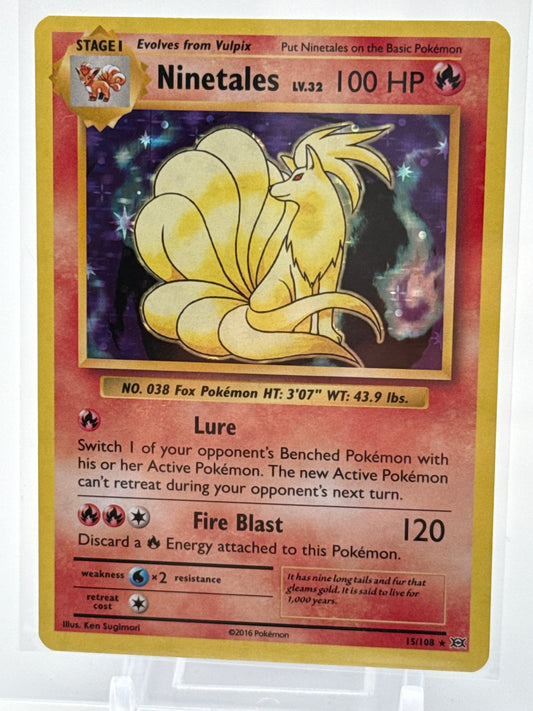 Pokemon Card - Ninetales Holo 15/108