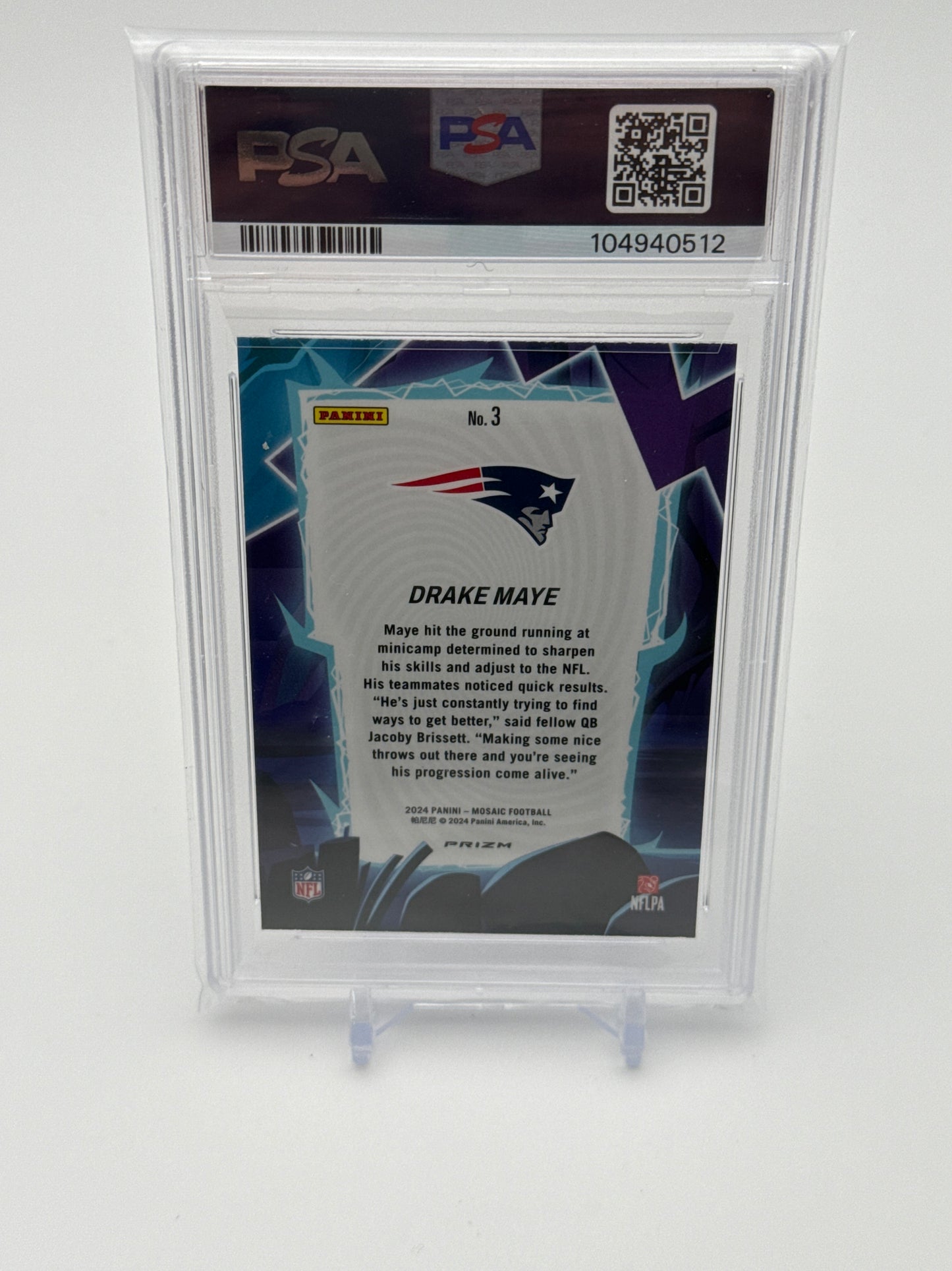 2024 Panini Mosaic Collection - Drake Maye Storm Mosaic Prizm