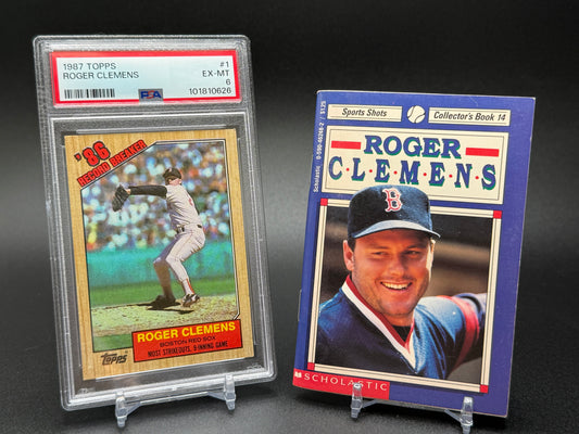 ROGER CLEMENS BOSTON RED SOX 1987 TOPPS #1 PSA 6 GIFT SET