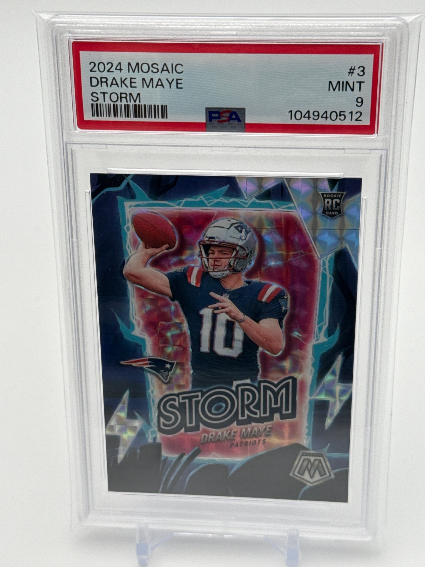2024 Panini Mosaic Collection - Drake Maye Storm Mosaic Prizm