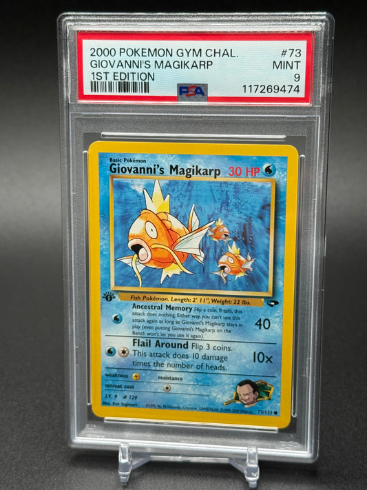 2000 Pokemon Gym Challenge - Giovanni's Magikarp 1st Edition #73 PSA 9
