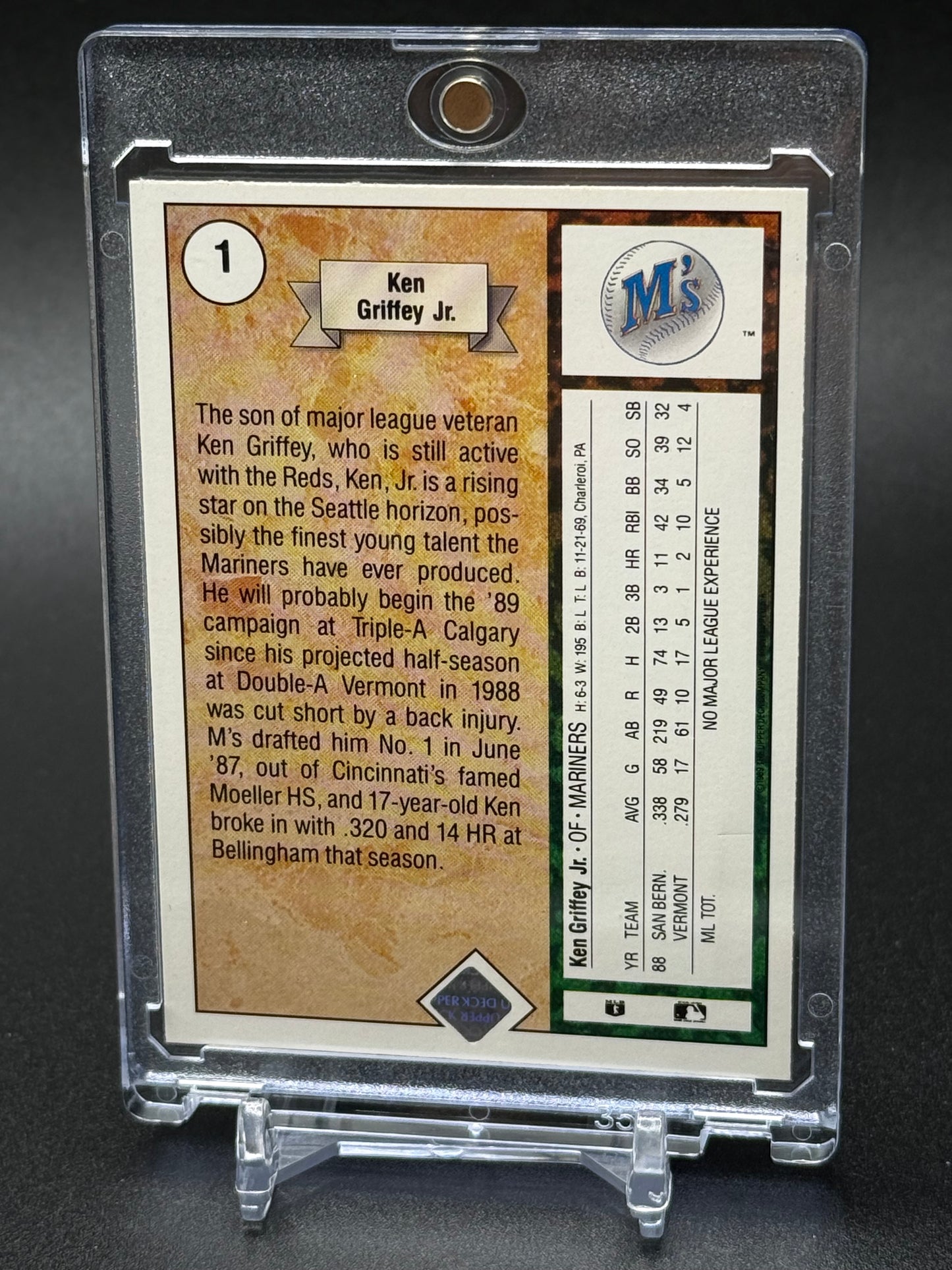 1989 Upper Deck #1 Ken Griffey Jr. RC Rookie Card