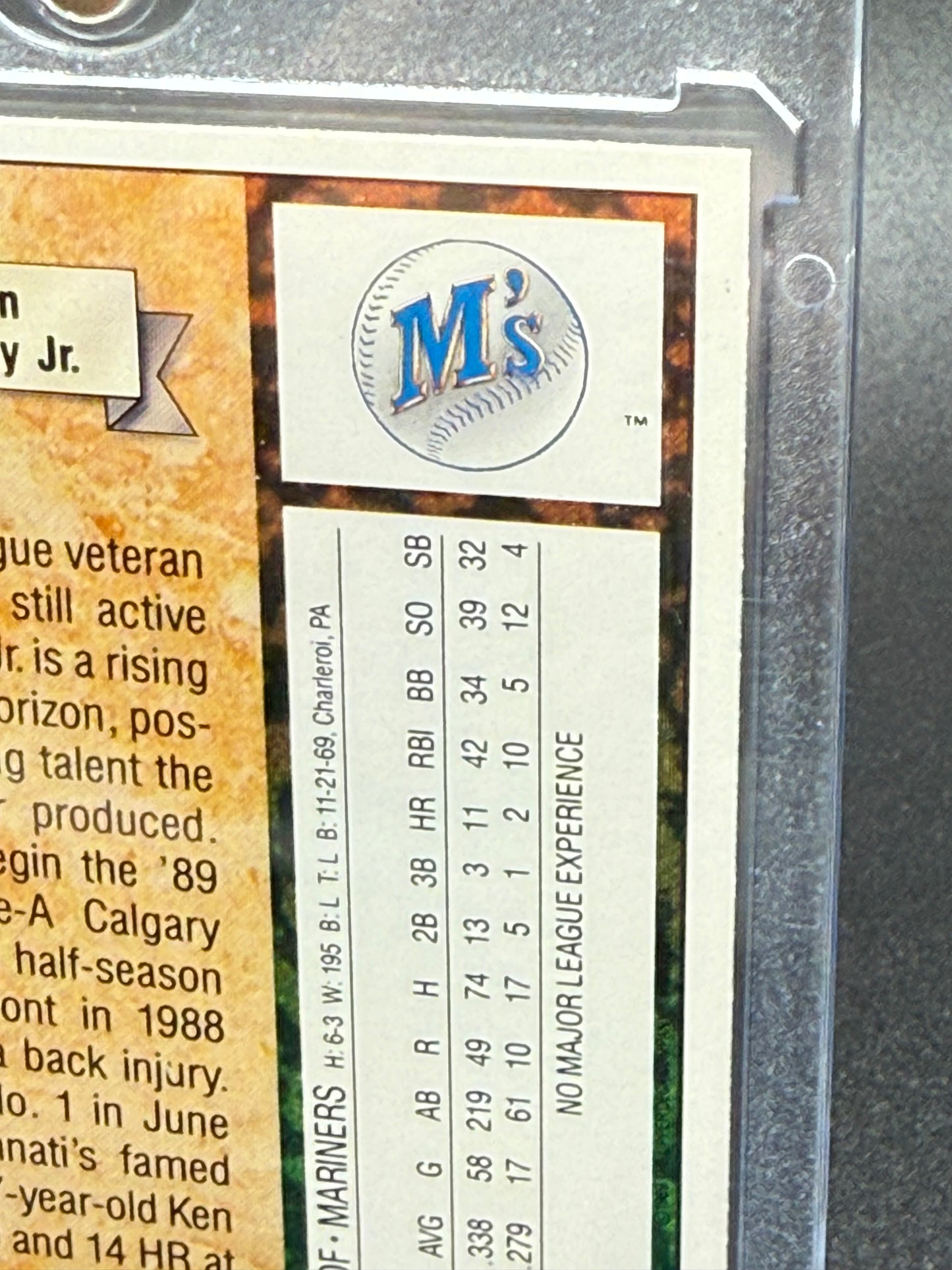 1989 Upper Deck #1 Ken Griffey Jr. RC Rookie Card