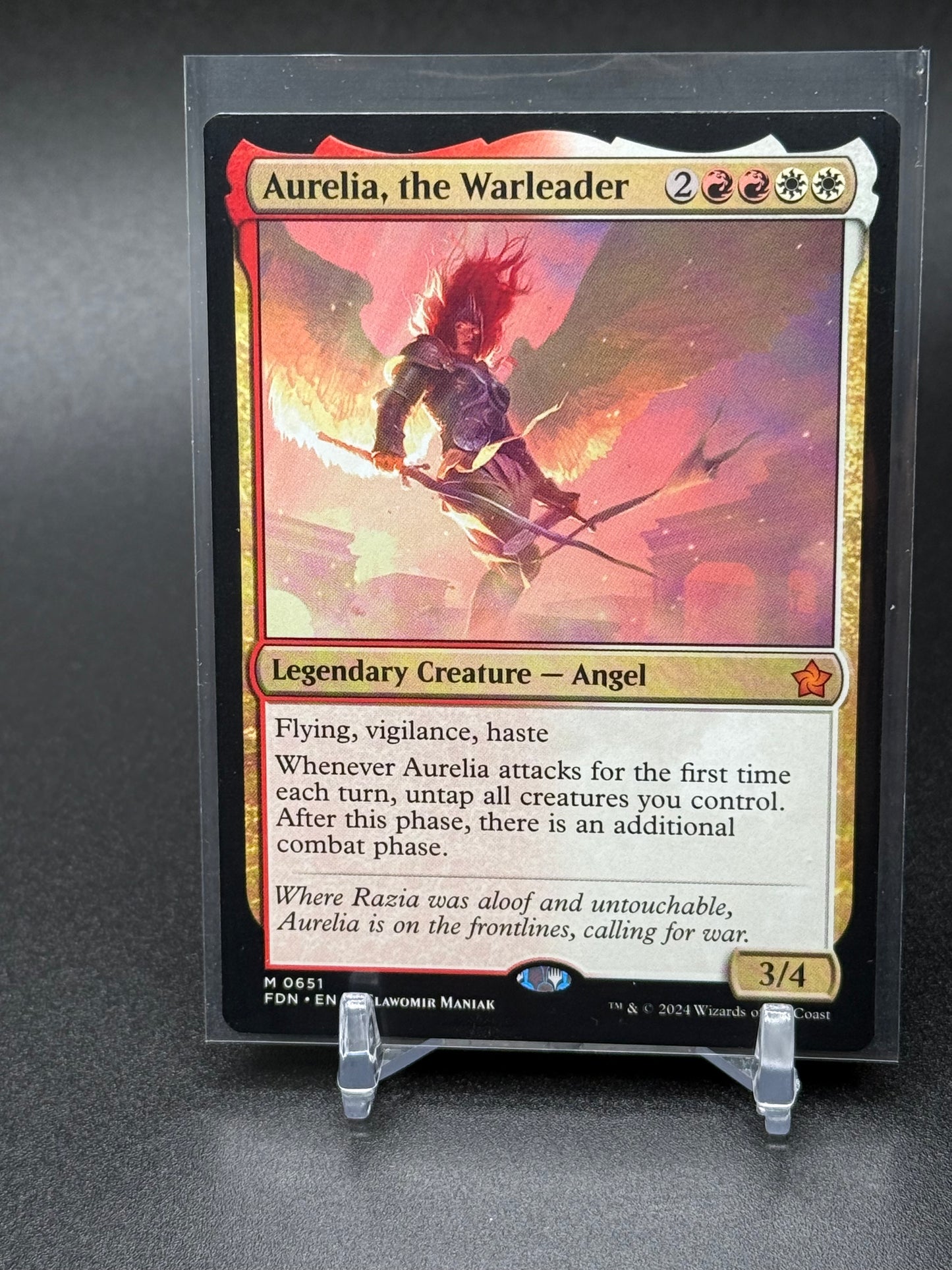 2024 Magic: The Gathering,  Foundations - Aurelia, the Warleader #0651