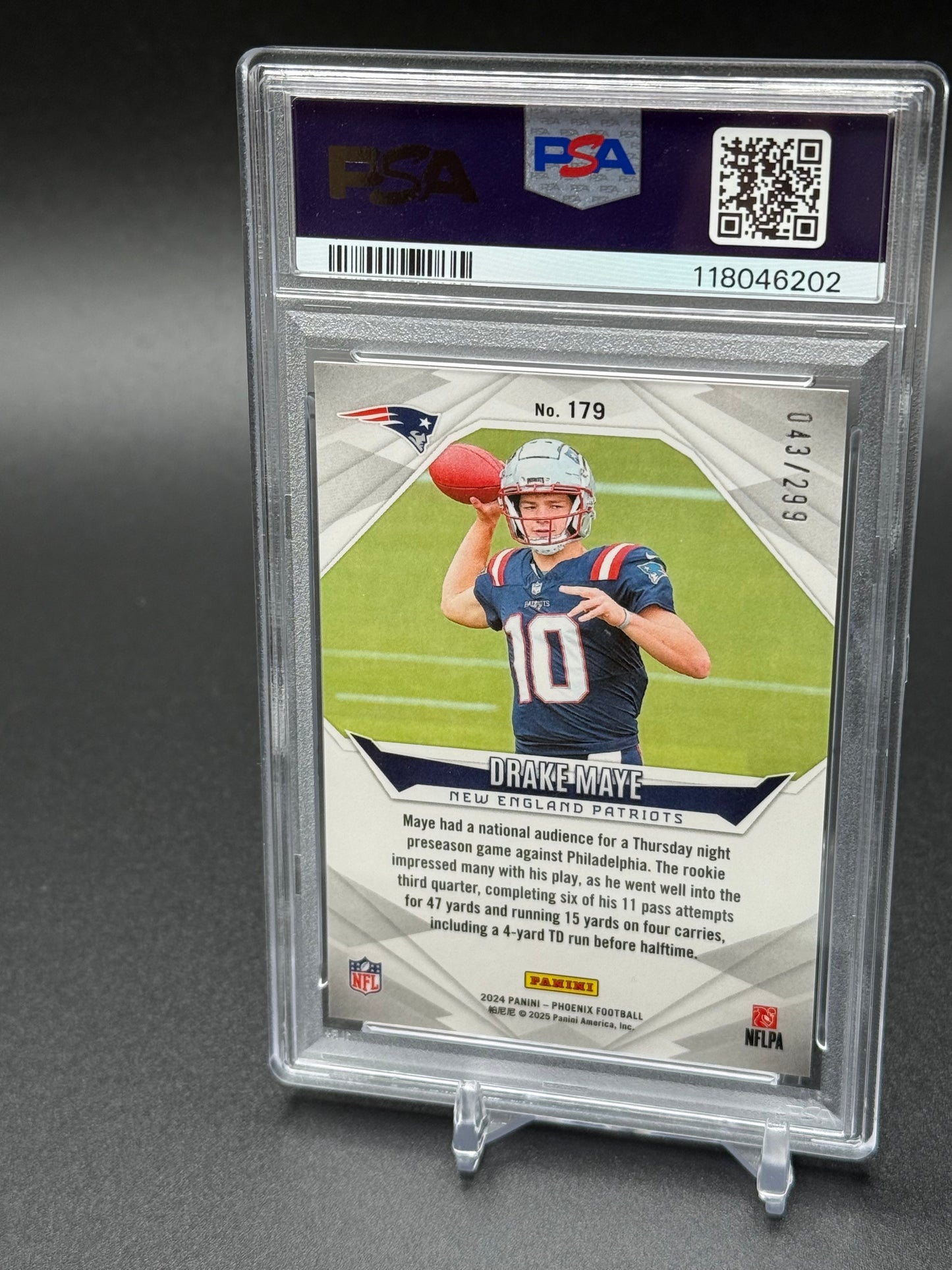 2024 Panini Phoenix Collection  Drake Maye  Card #179  Red Fade  043/299