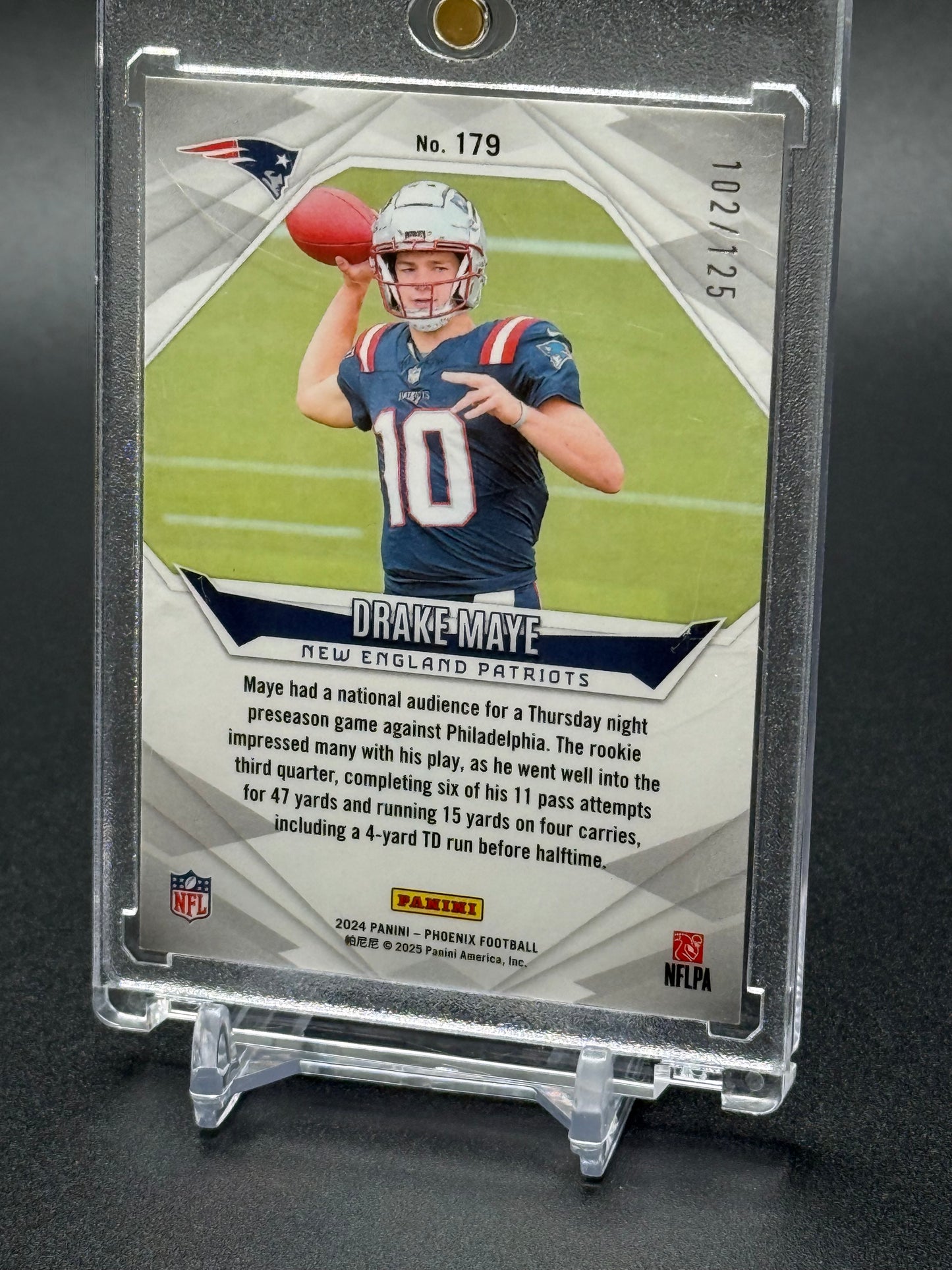 Drake Maye 2024 Phoenix Bronze Fade /125 #179 Rookie RC