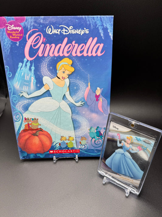 2025 Topps Chrome Disney Cinderella Base Card #75 & Scholastic Cinderella Book